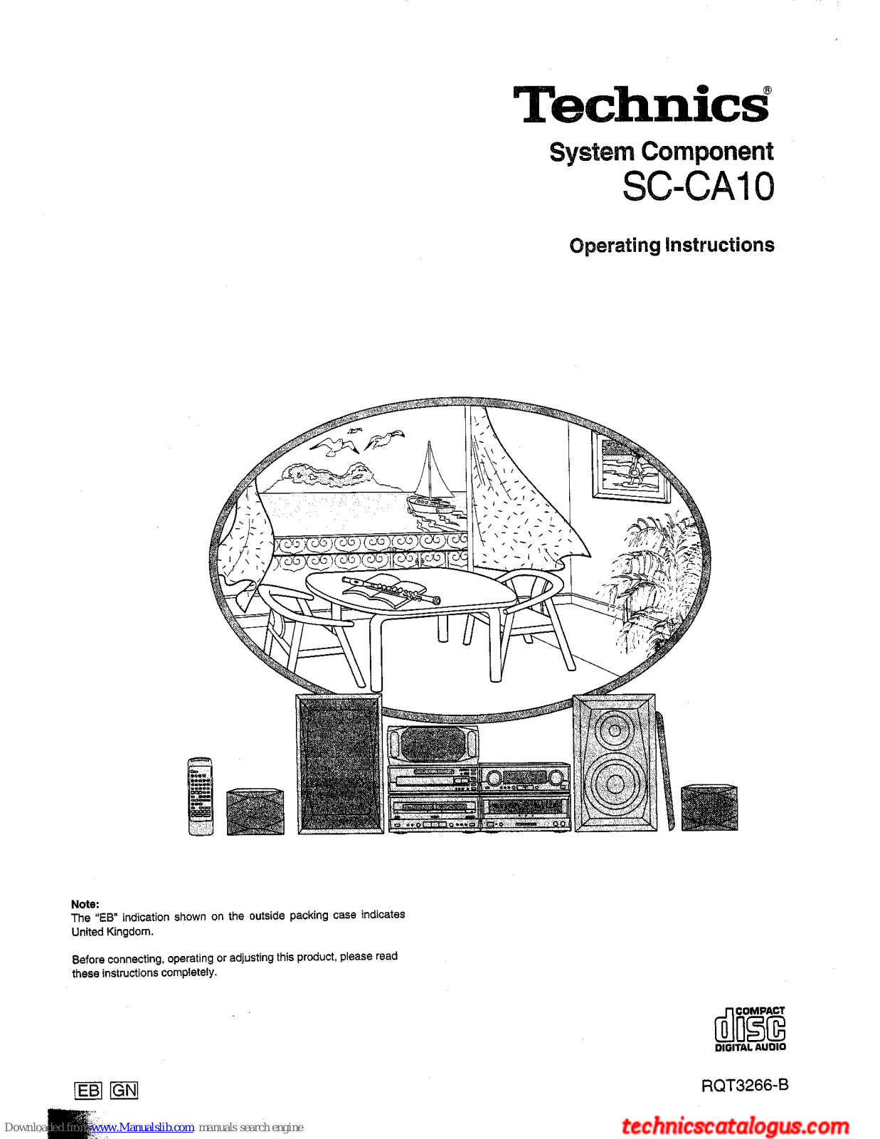 Technics ST-CA10, SE-CA10, SL-CA10, RS-CA10, SB-CA10 Operating Instruction