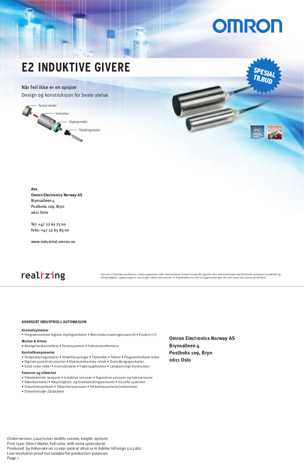 Omron E2 DATASHEET