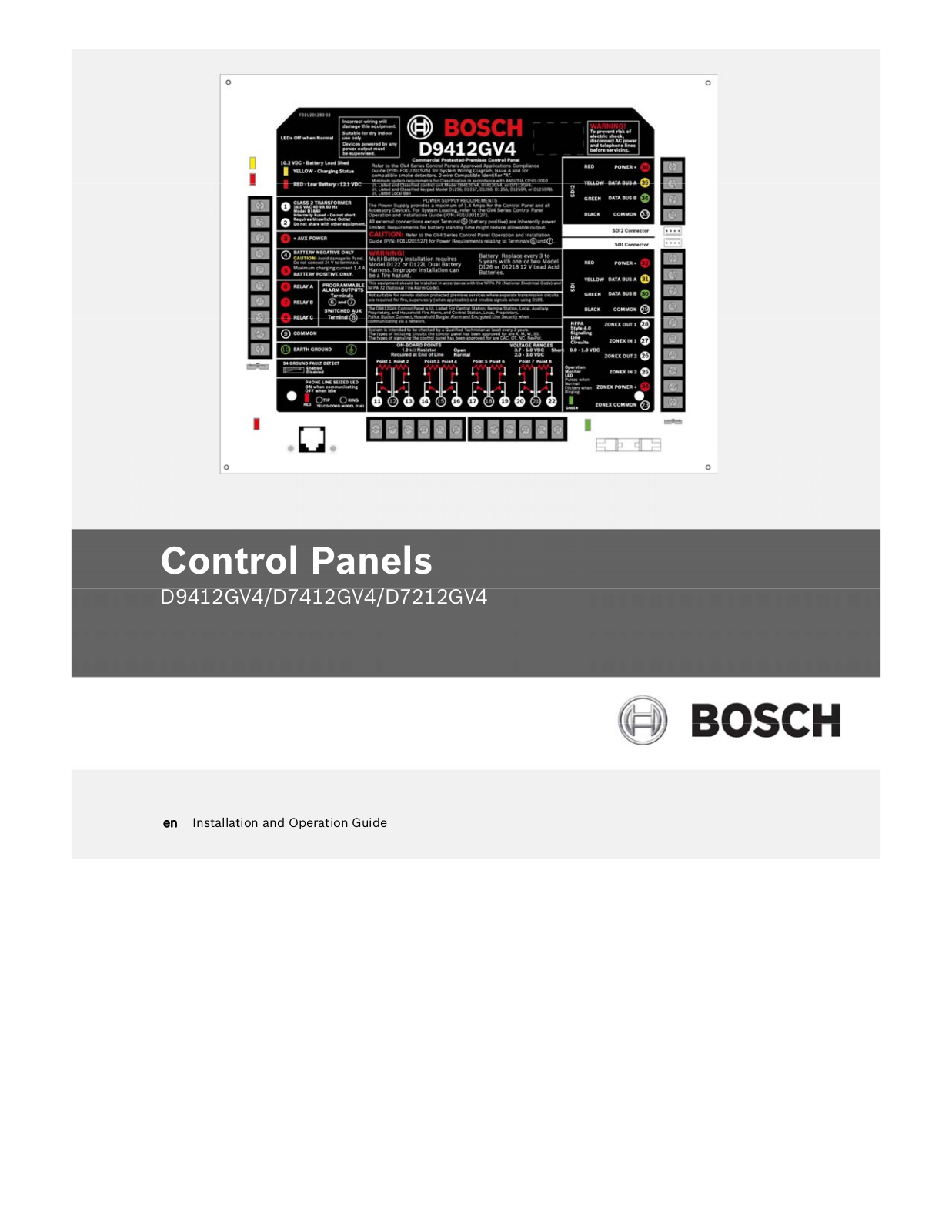 Bosch D7212GV4 User Manual