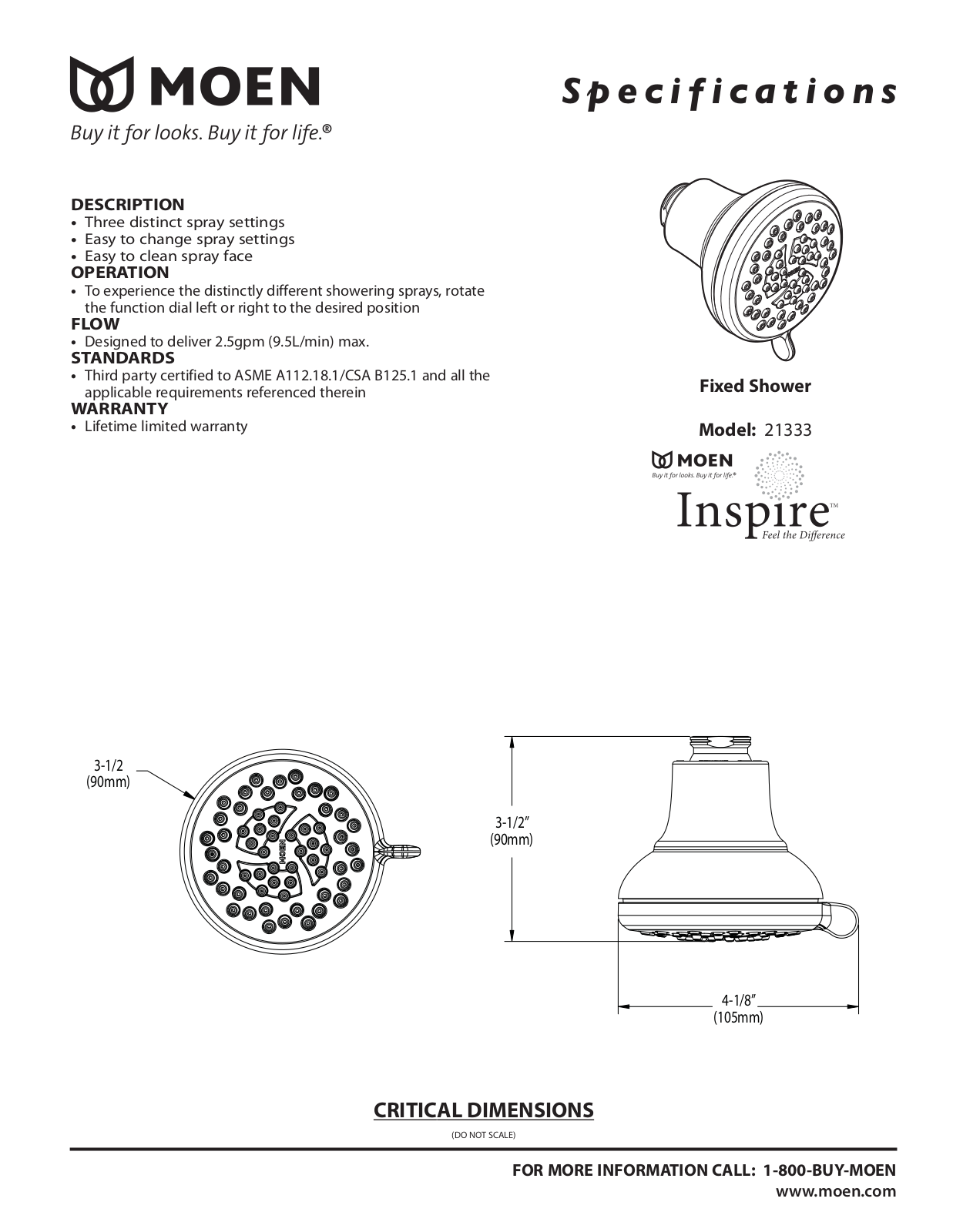 Moen 21333 User Manual