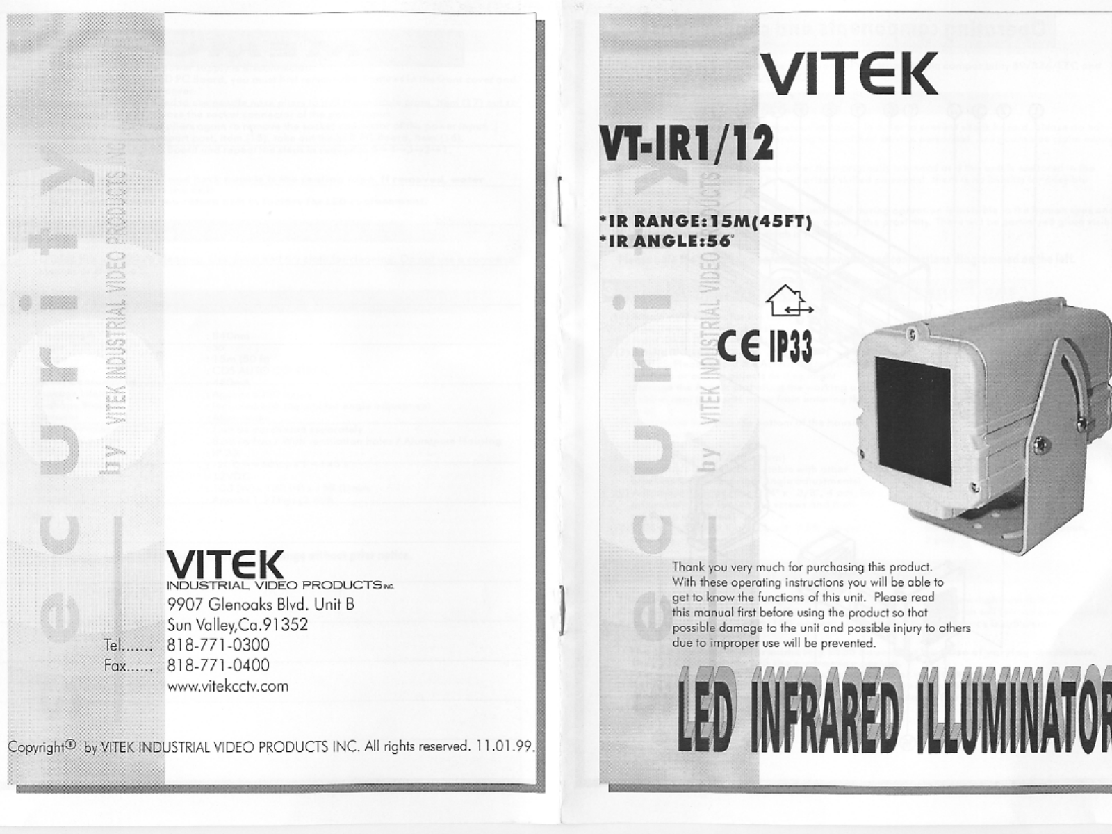 Vitek VT-IR1-12 User Manual