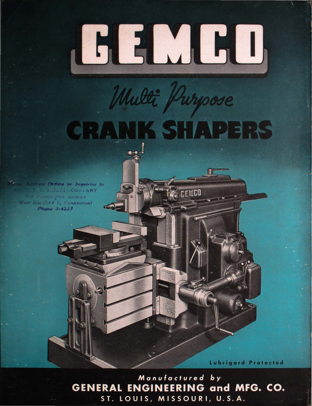 General Engineering &, GEMCO Shaper Multi-Purpose Crank Shapers Shapers - ManualMachine.com