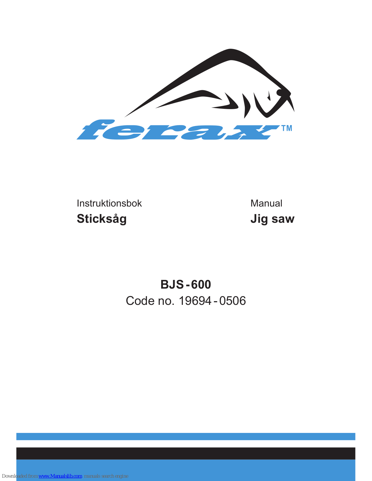 Ferax BJS-600 User Manual - ManualMachine.com