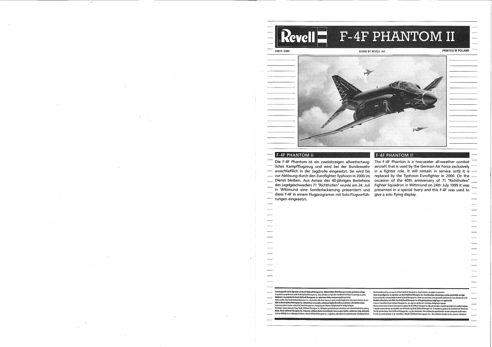 REVELL F-4F Phantom II User Manual