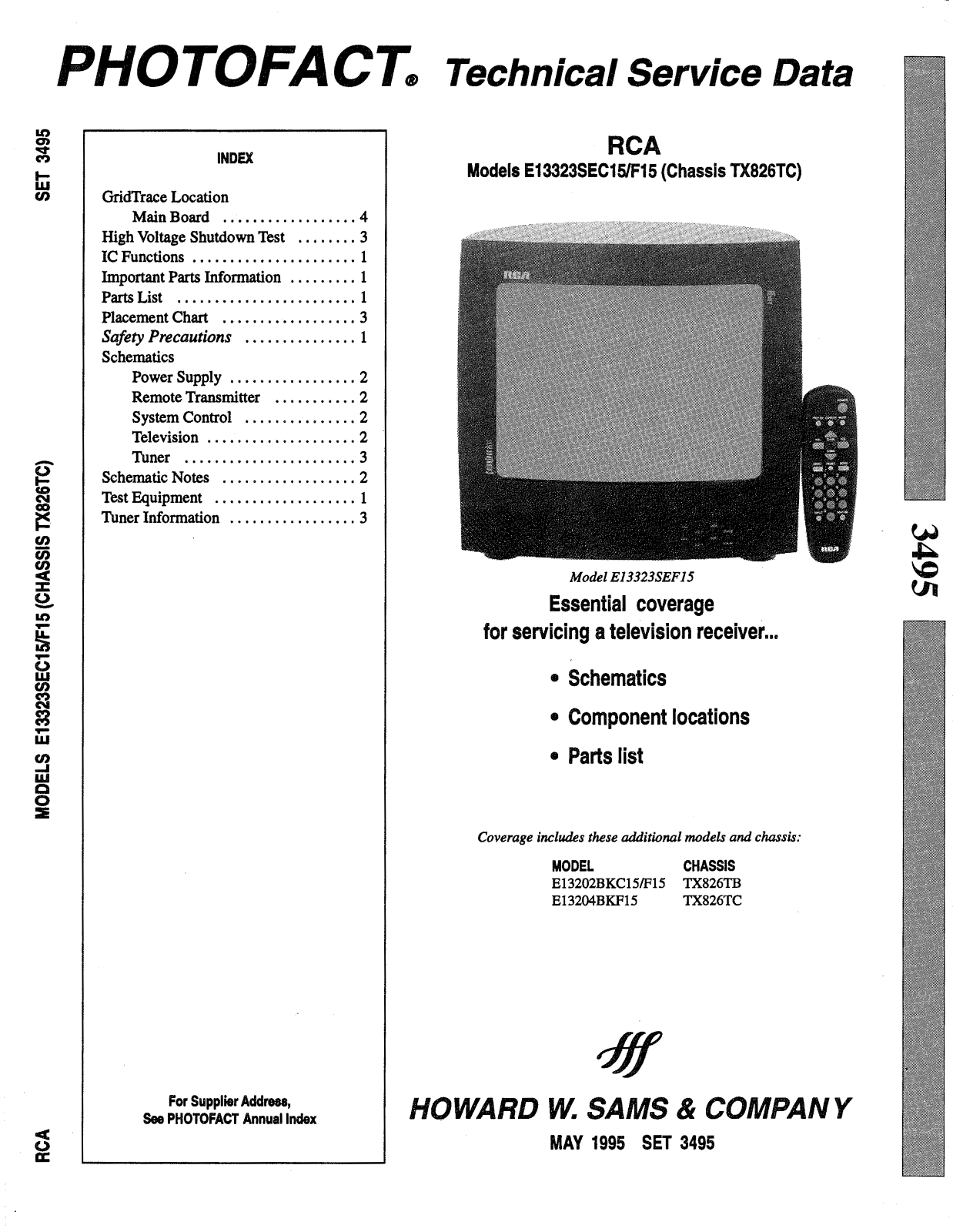 RCA TX826TC Diagram