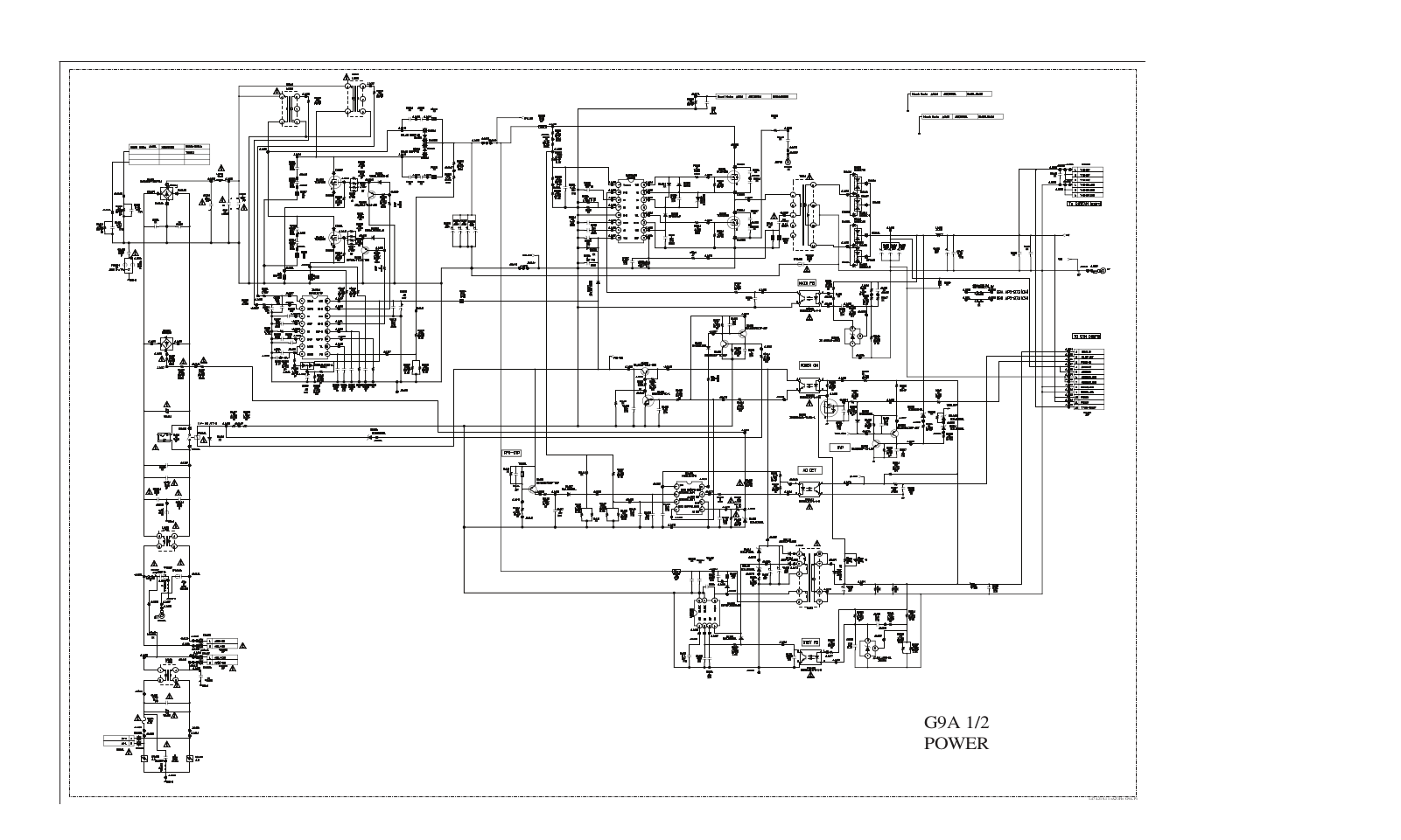 Sony G9A PSU Schematic