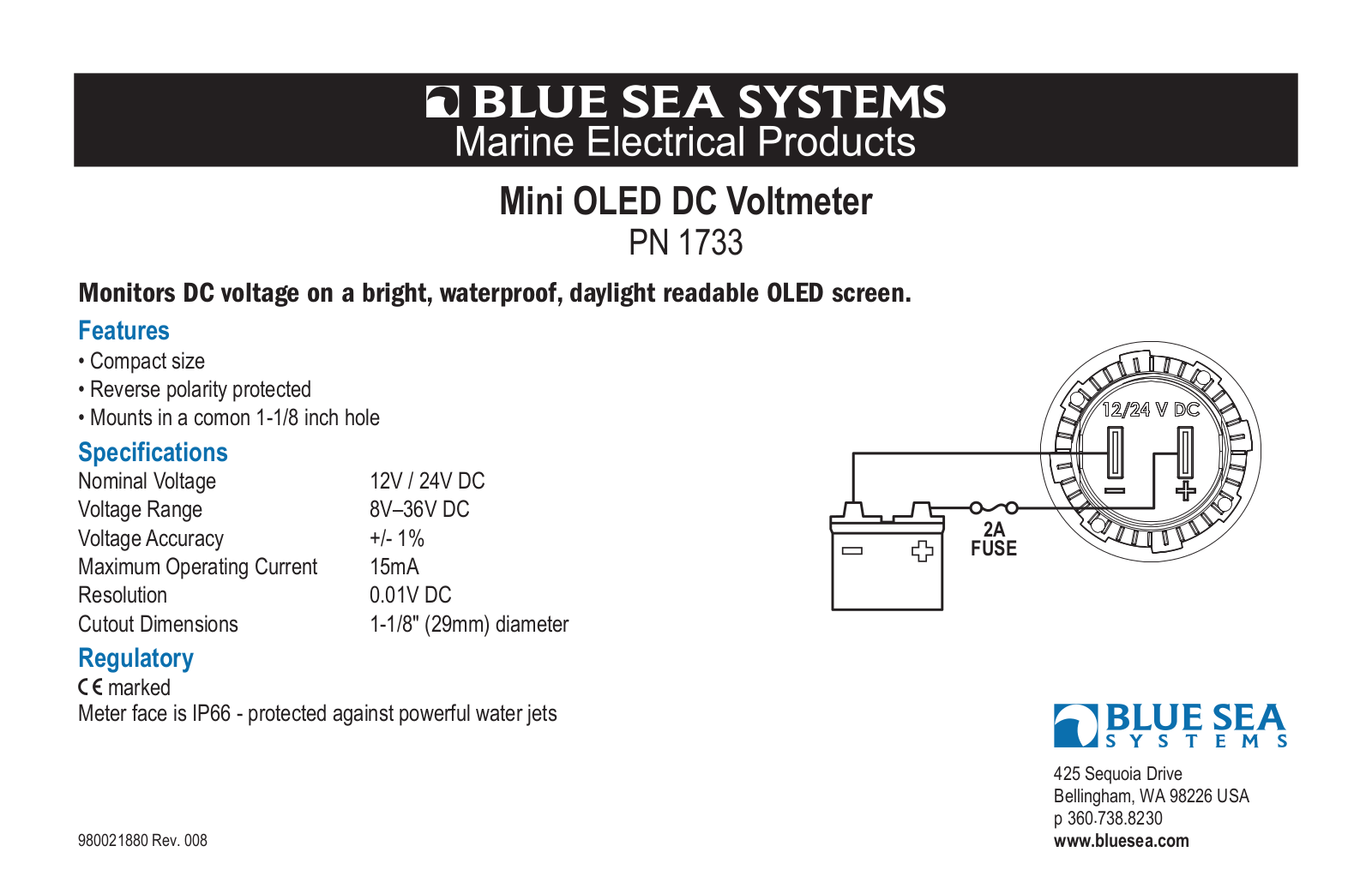 BLUE SEA PN 1733 User guide - ManualMachine.com