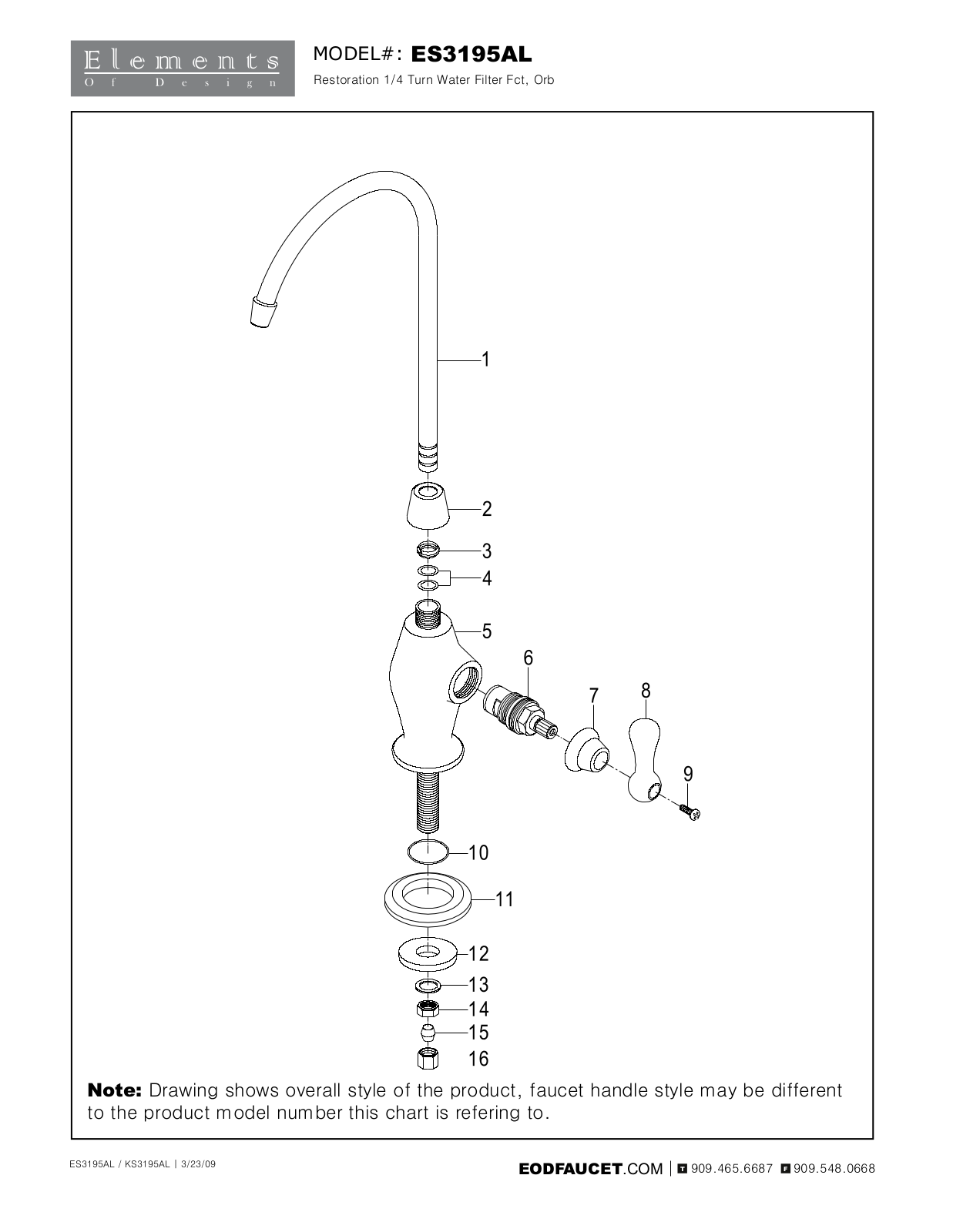 Elements of Design EDE1106 Service Parts - ManualMachine.com
