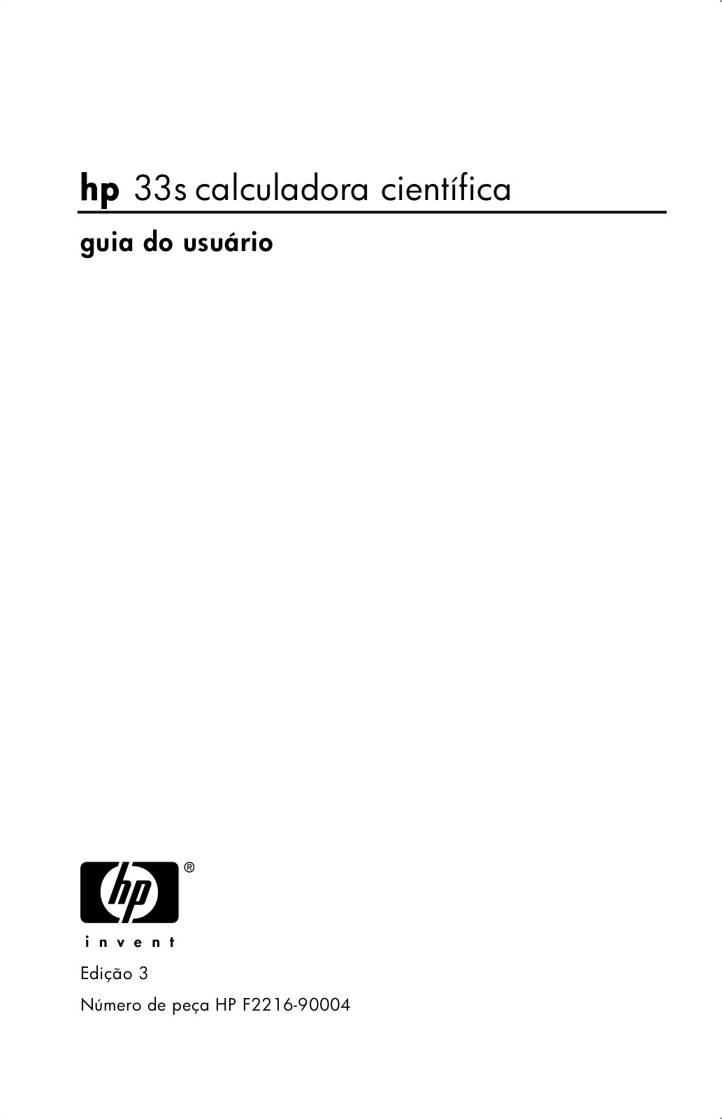 Hp 33s User Manual