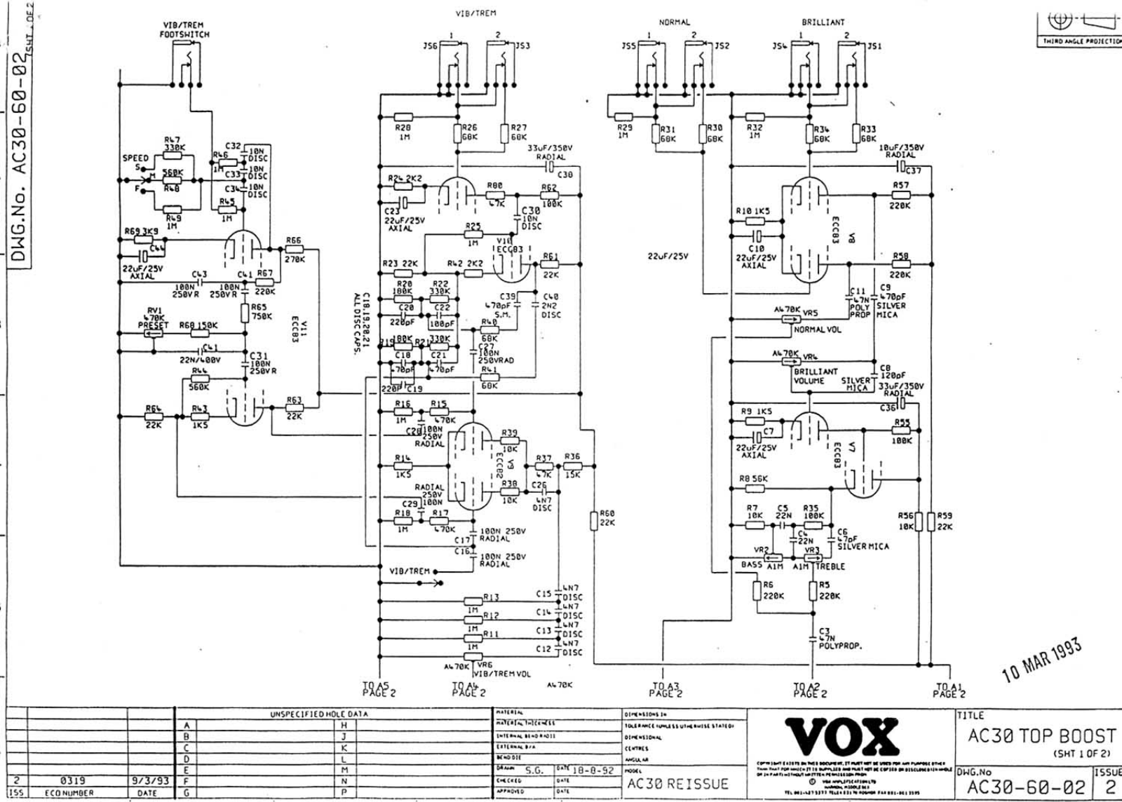 Vox ac30 1993pr schematic