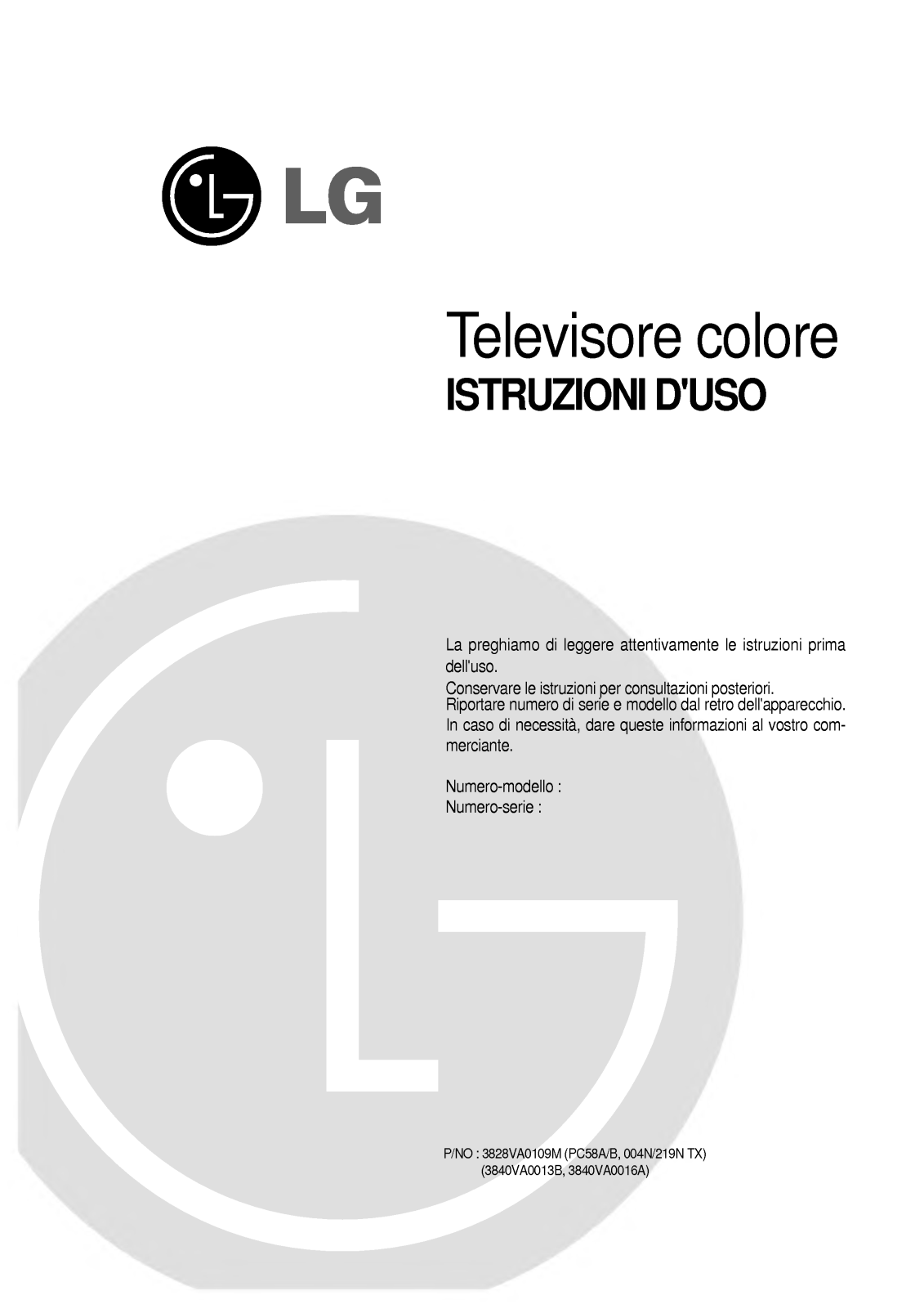 Lg CF-29C46T User Manual