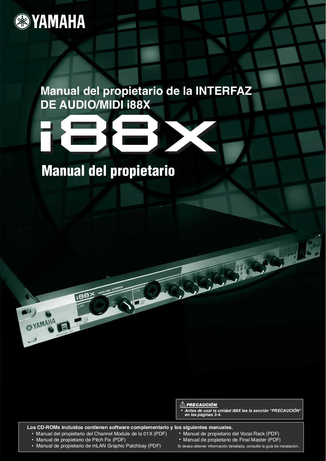Yamaha I88X User Manual