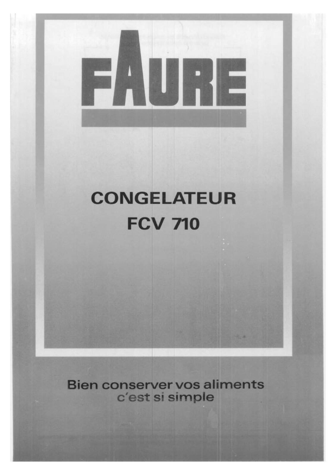 Faure FCV710M, FCV710W-2 User Manual