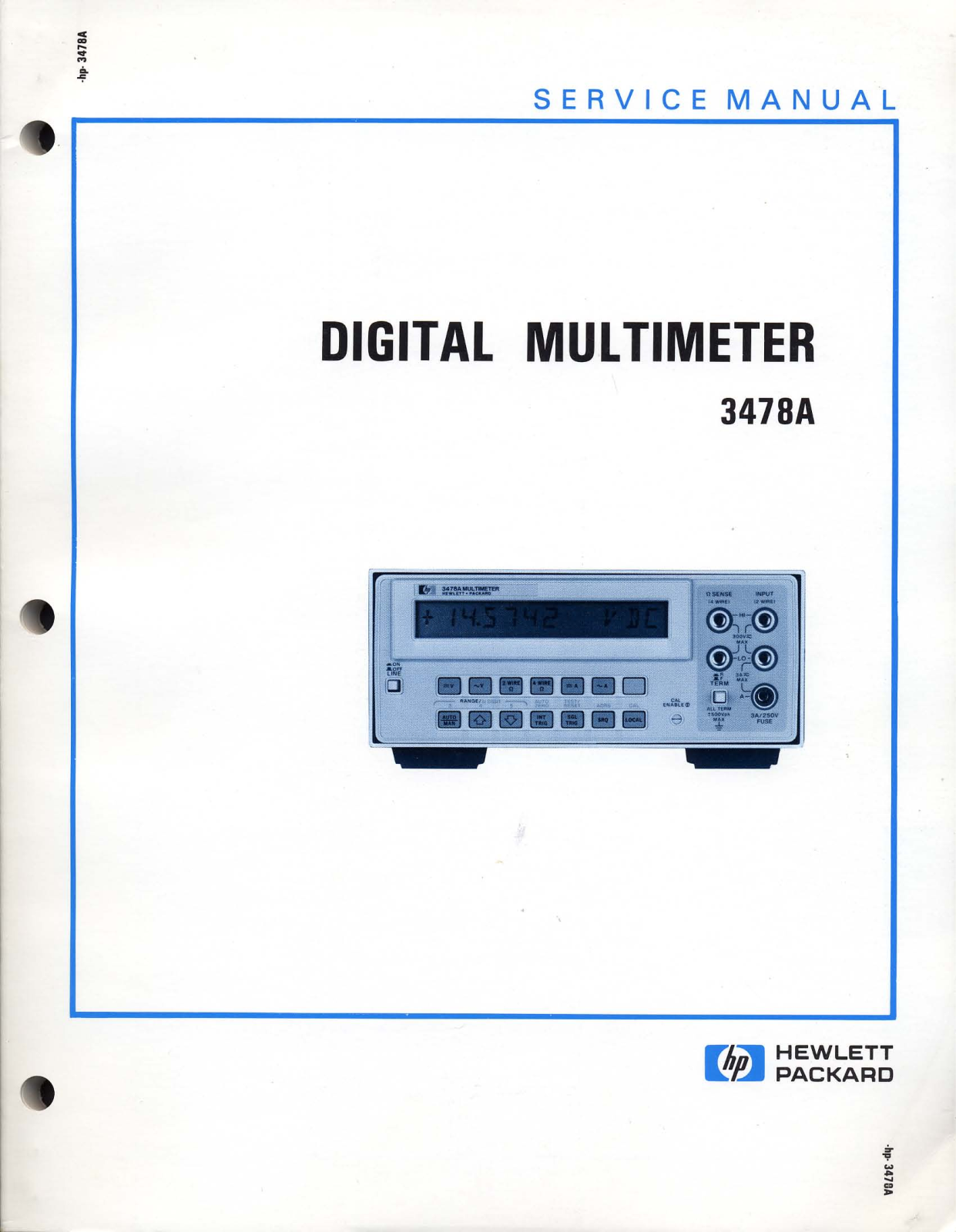 HP 3478A Service Manual