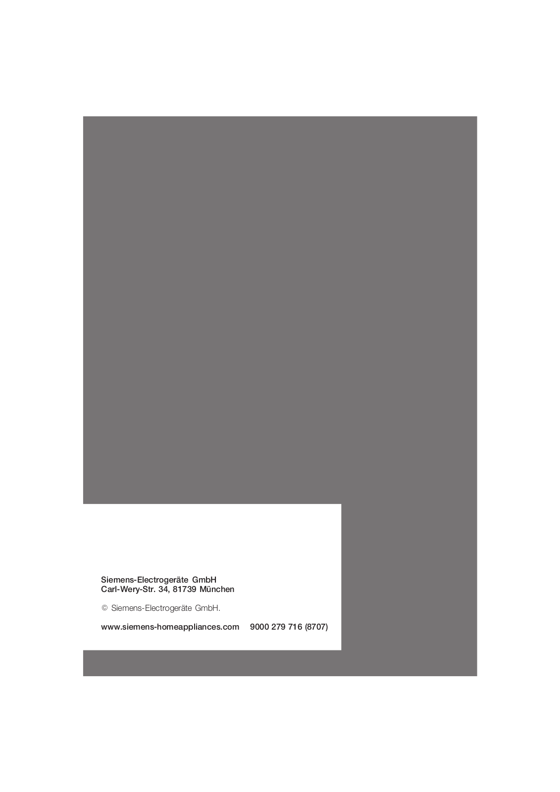 Siemens KD36NX00 User Manual