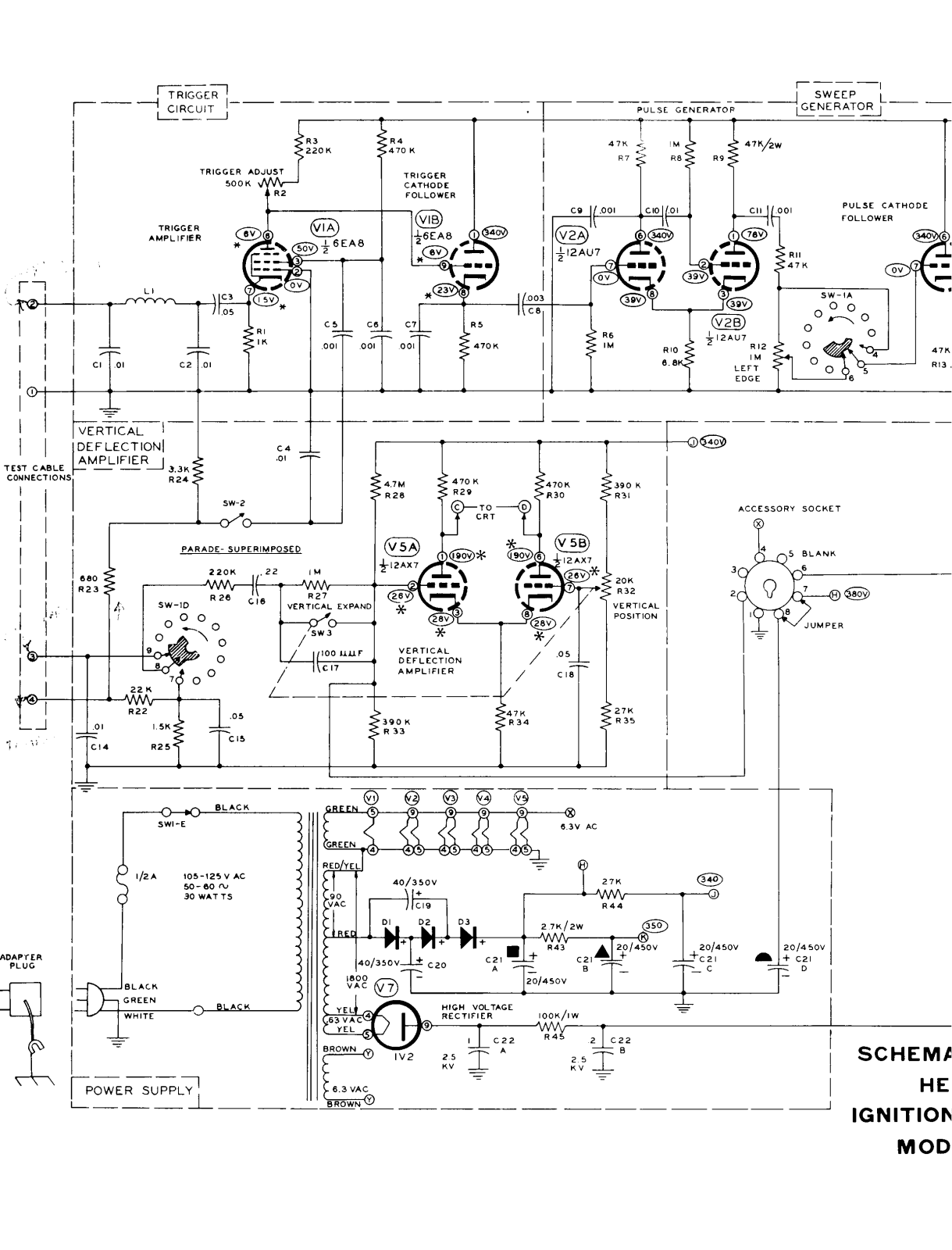 Heath Company IO-20 Schematic