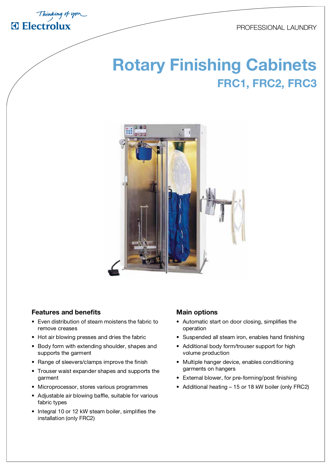 Electrolux FRC2, FRC3, FRC1 DATASHEET