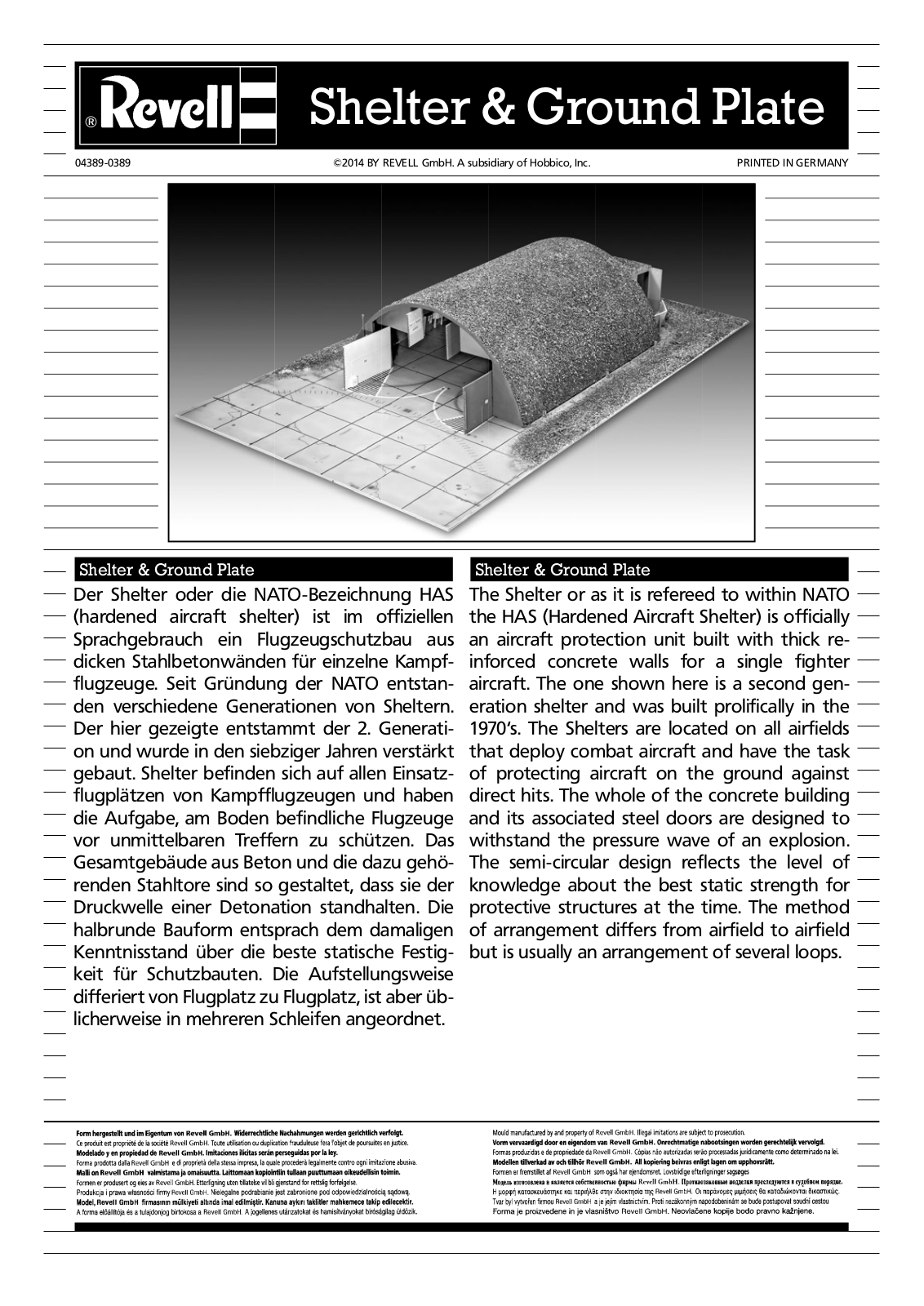 REVELL Shelter & Ground Plate Assembly Manual