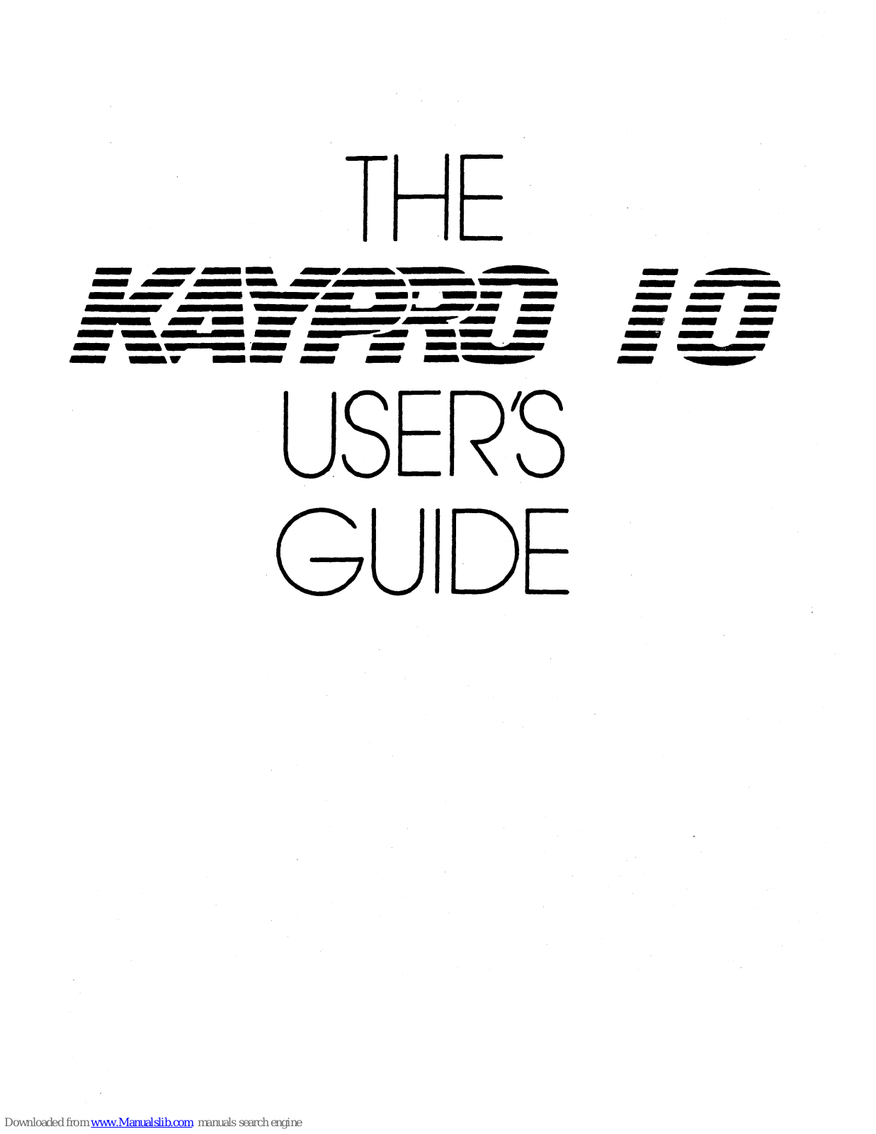 Kaypro 10 User Manual - ManualMachine.com