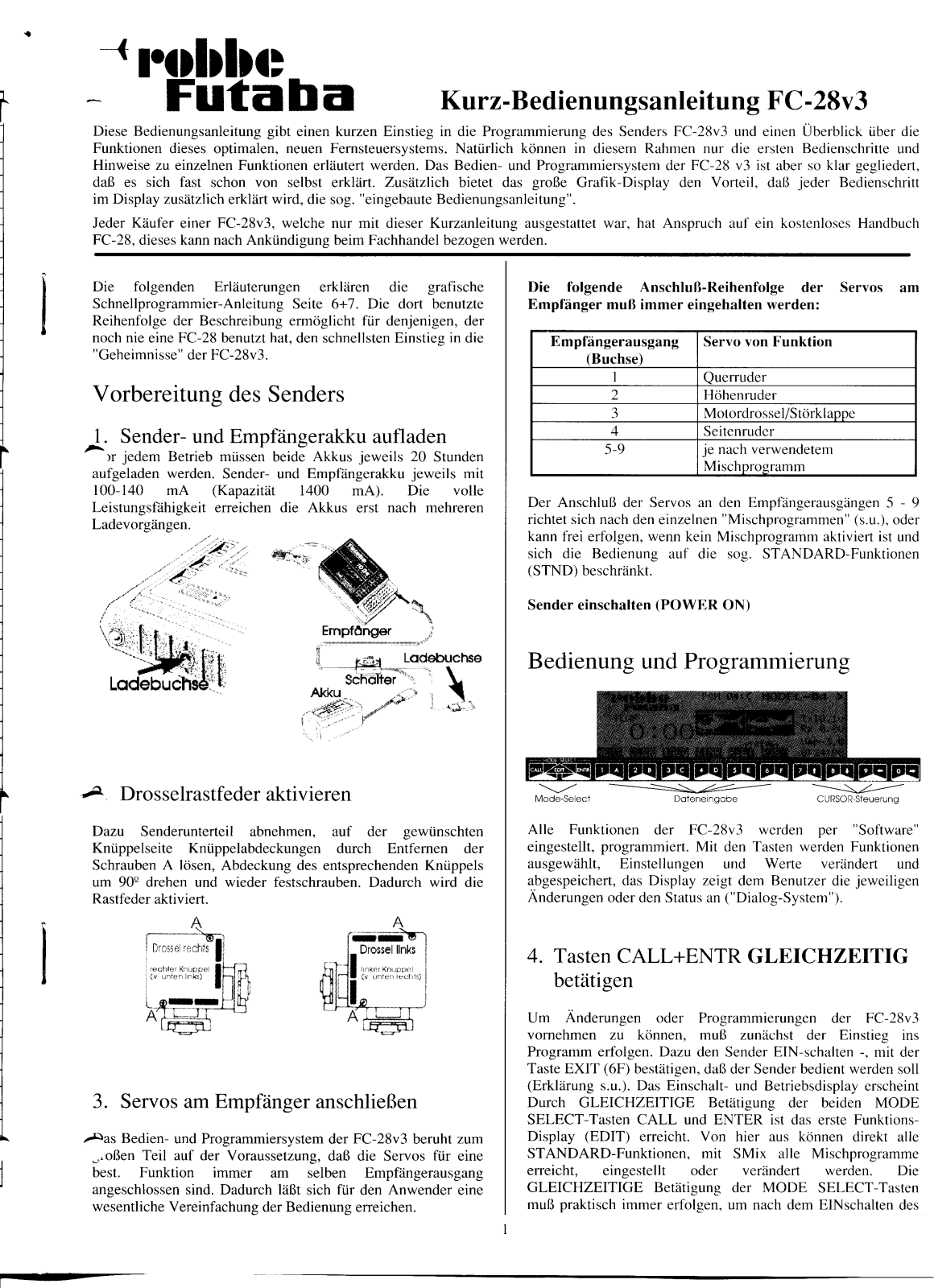 Futaba FC28 User Manual