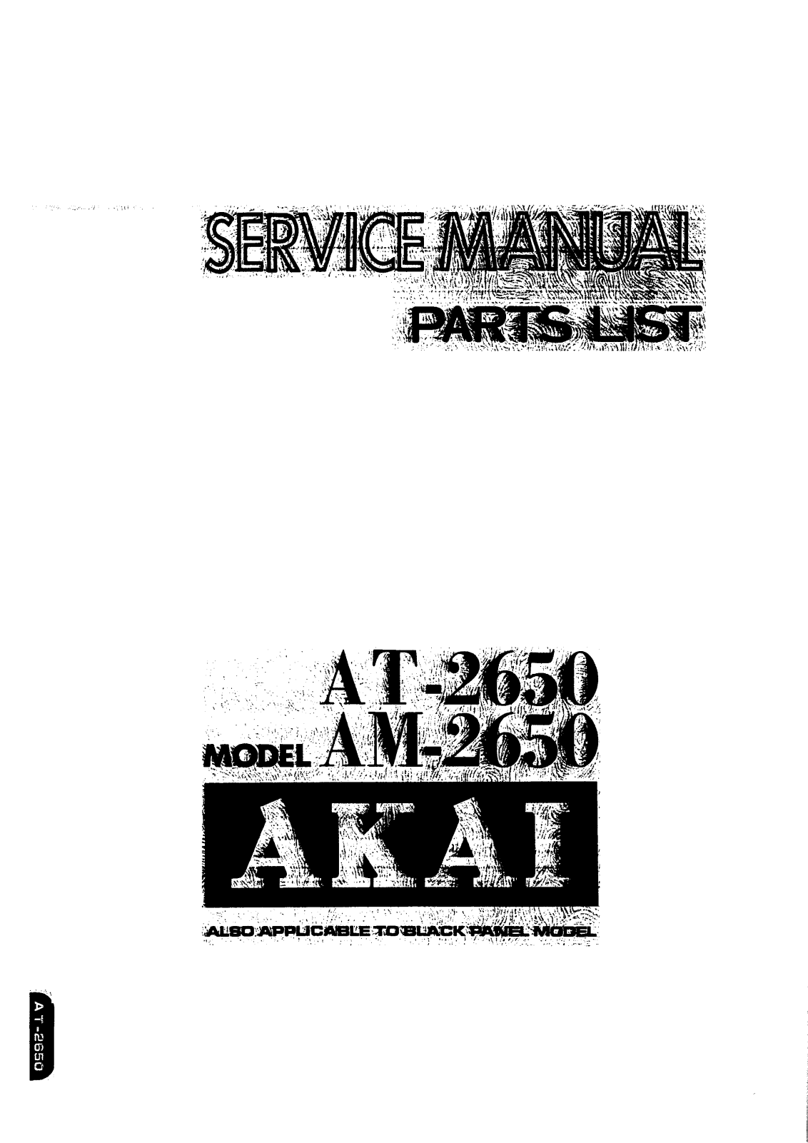 Akai AM-2650, AT-2650 Service manual