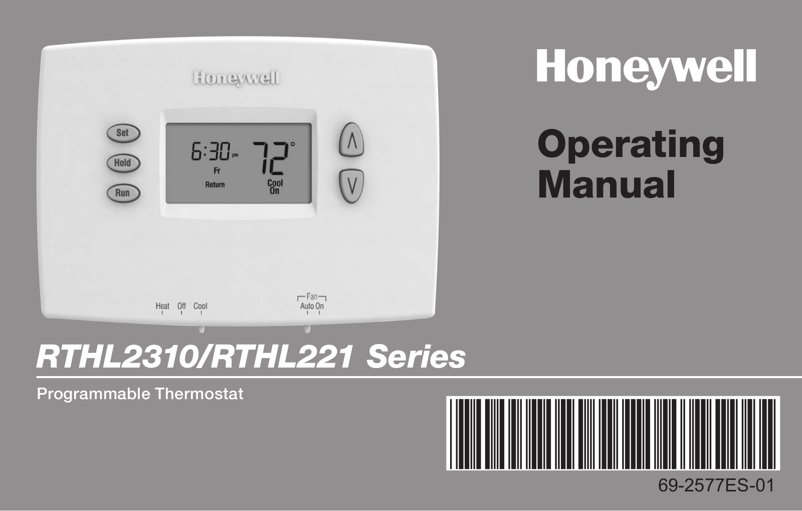 Honeywell RTHL221, RTHL2310 Operating Manual