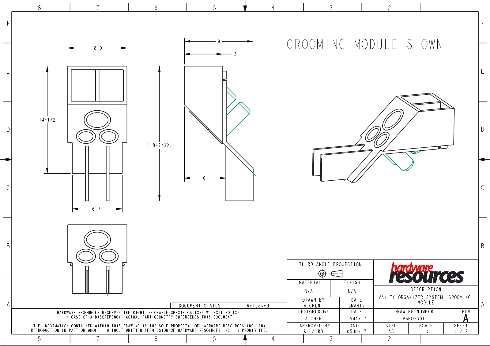 Hardware Resources HWSC1886 Specifications - ManualMachine.com