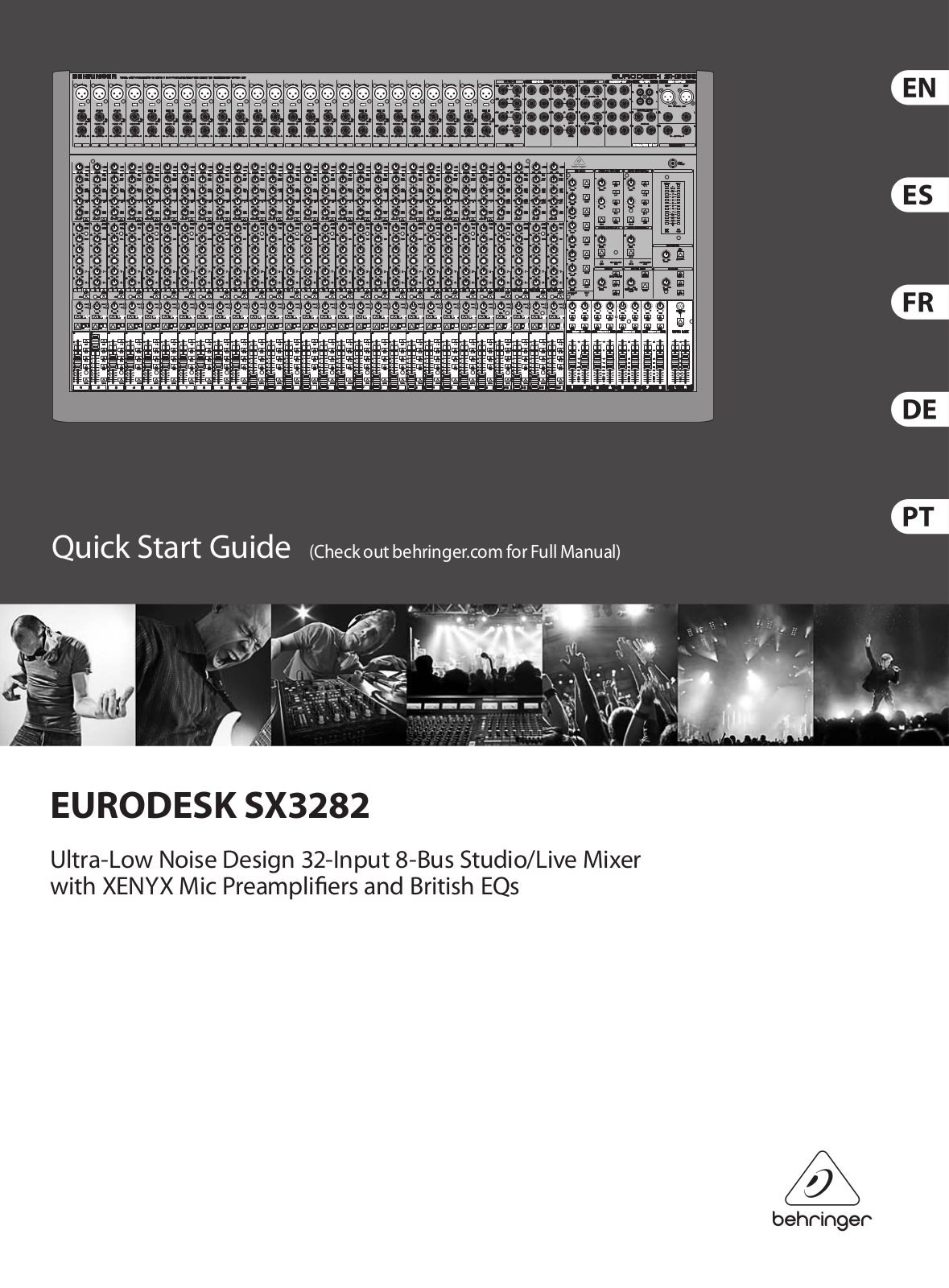 Behringer SX3282 Quick Start Guide