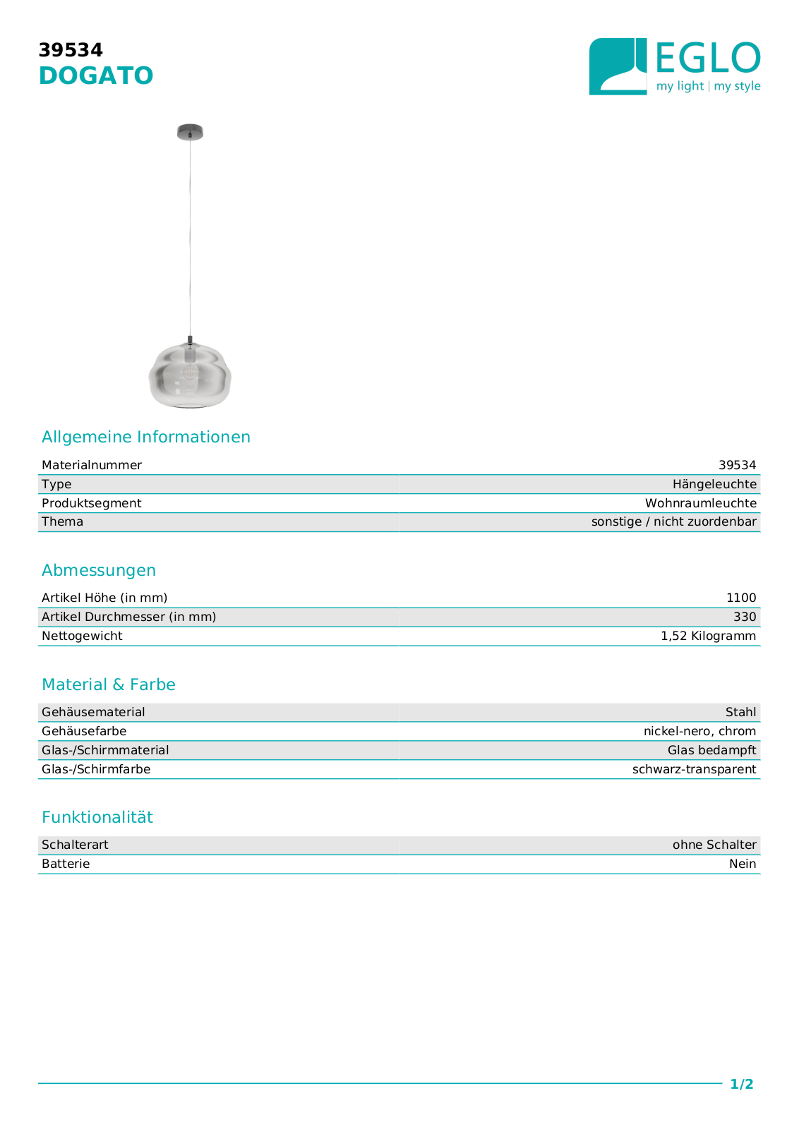 Eglo 39534 Service Manual