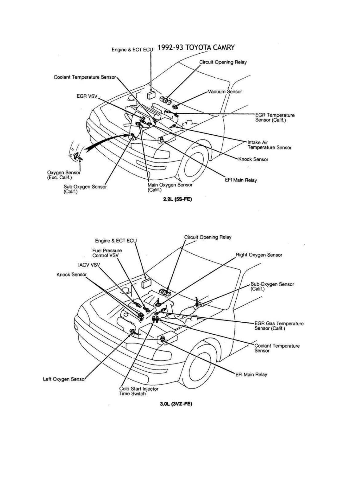 Toyota Camry 5-11 esqtoy006 Diagram