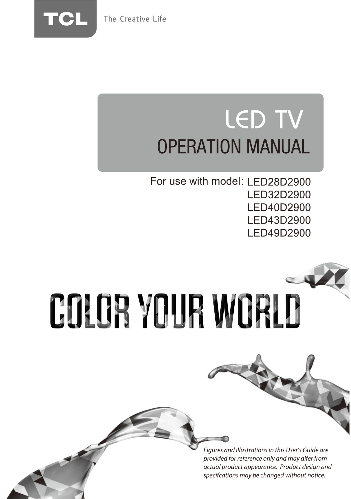 TCL LED28D2900S, LED49D2900 User manual