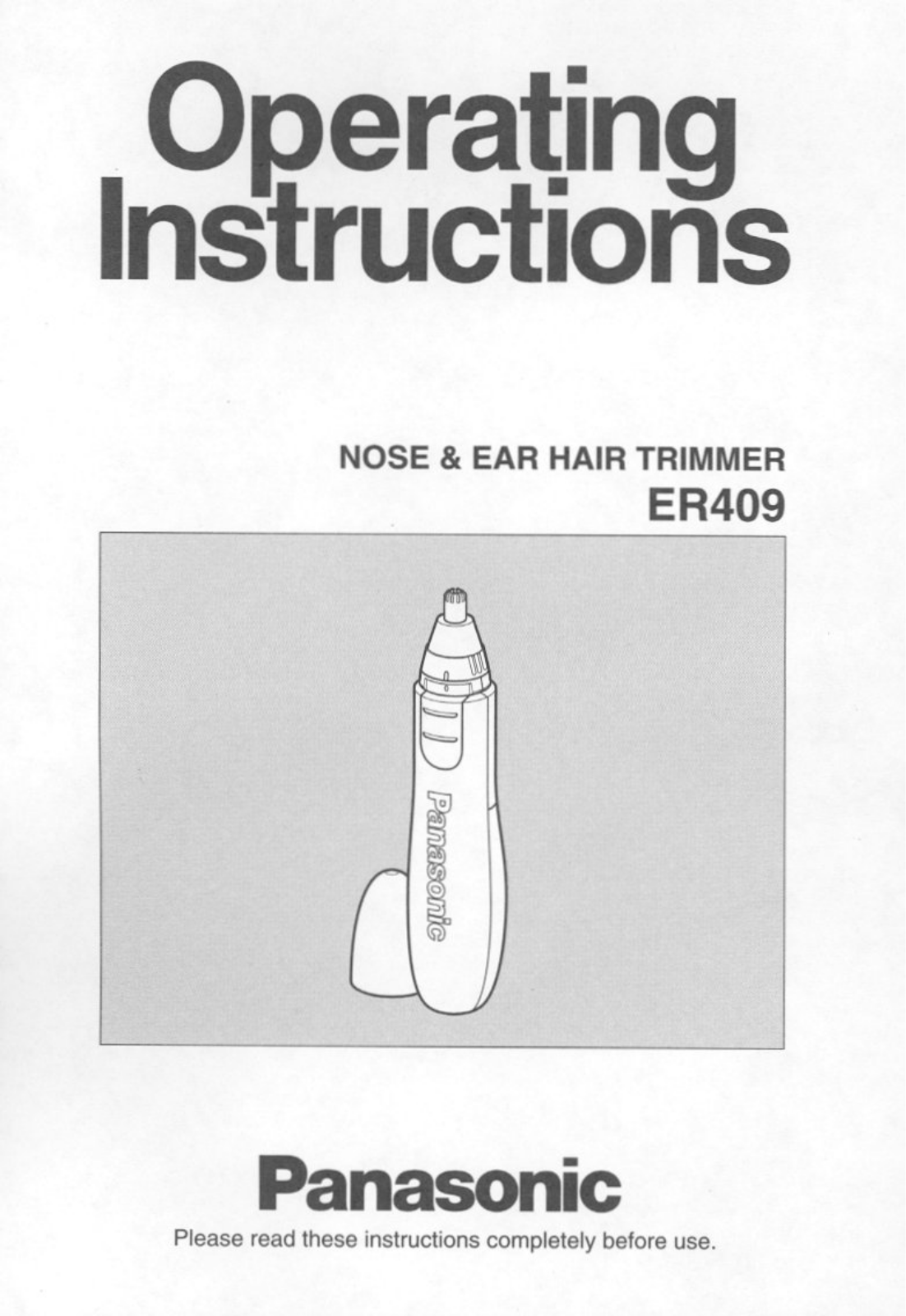 Panasonic ER-409 User Manual