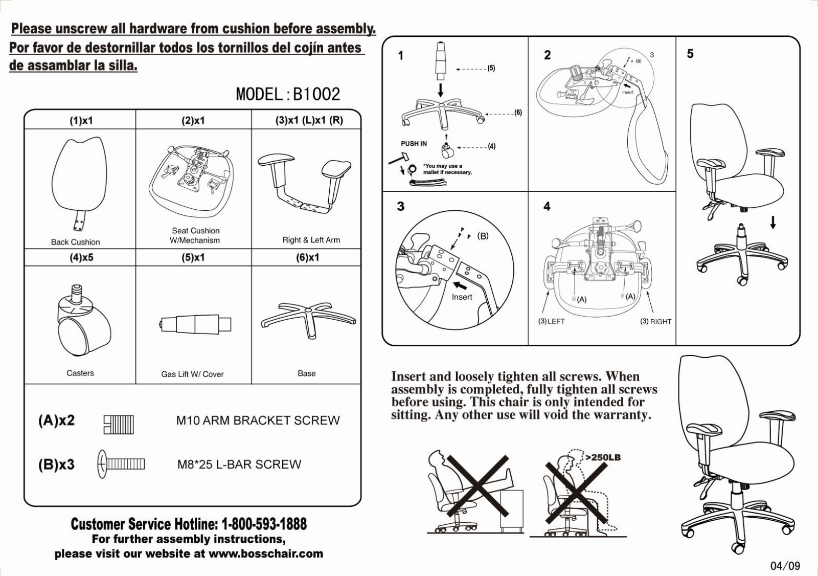 Boss B1002BK Assembly Guide