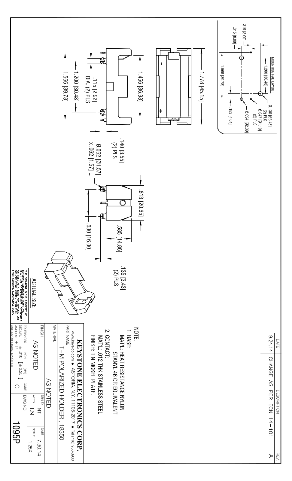 KEYSTONE KEYSTONE 1095P Datasheet - ManualMachine.com