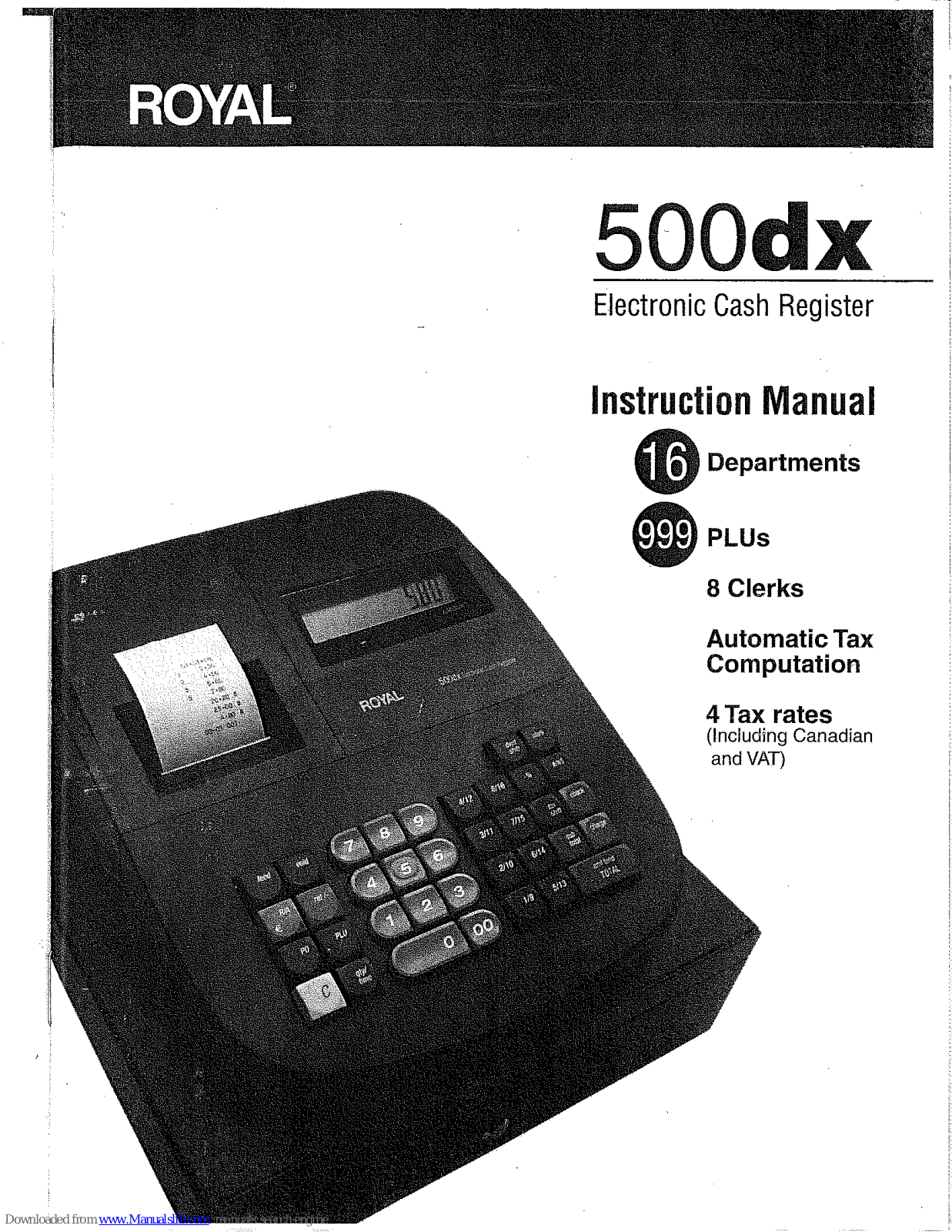 Royal 500dx Instruction Manual