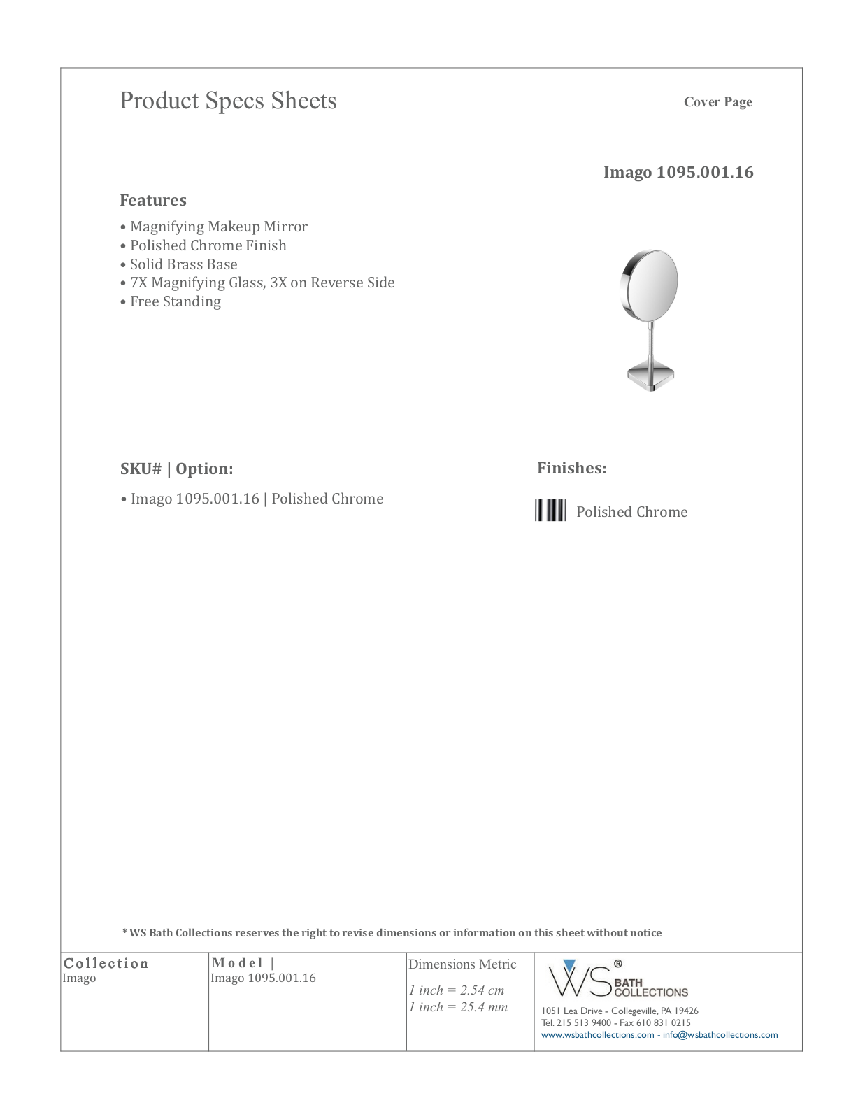WS Bath Collections WSO3199 Specifications - ManualMachine.com