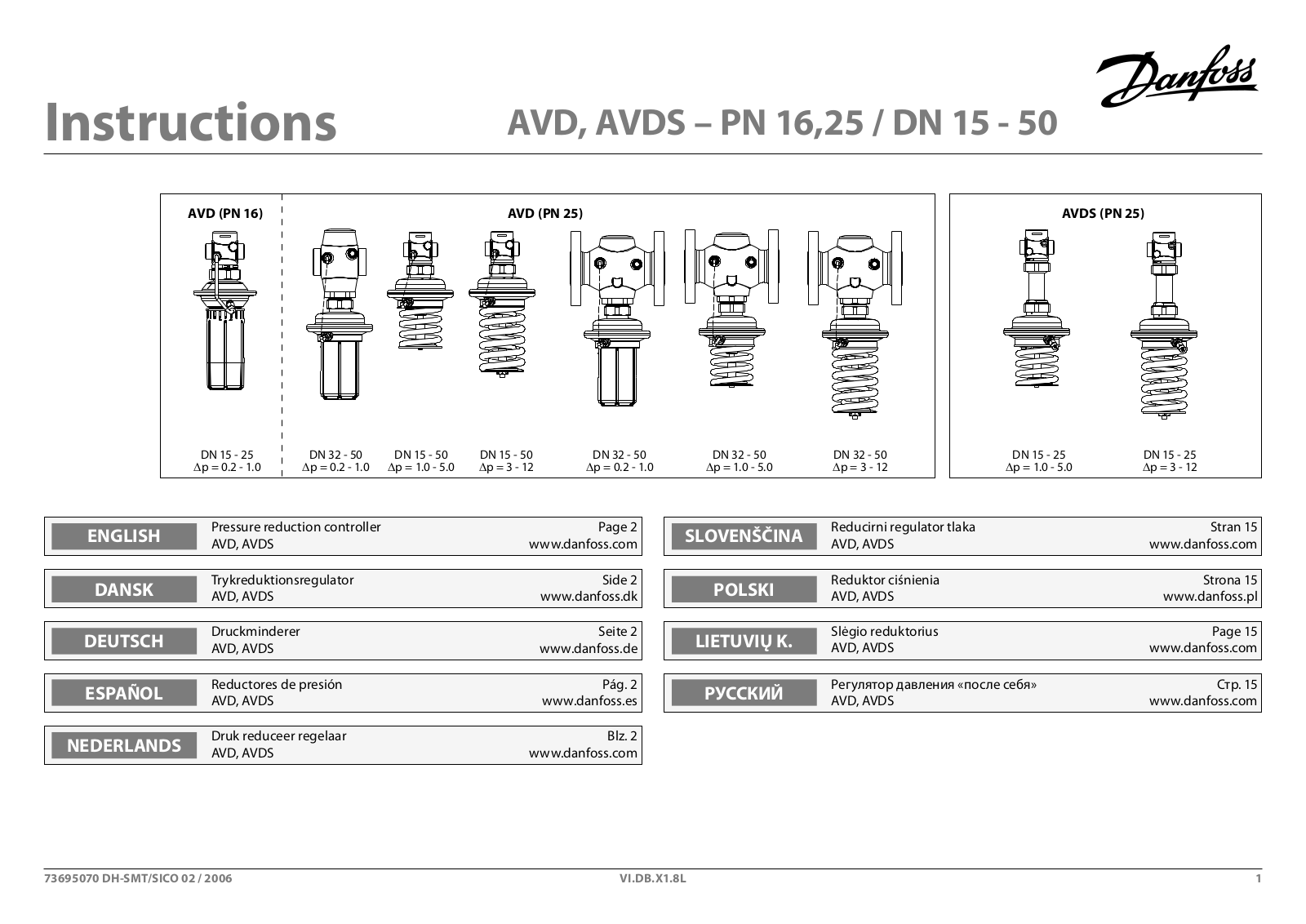 Danfoss AVDS User Manual