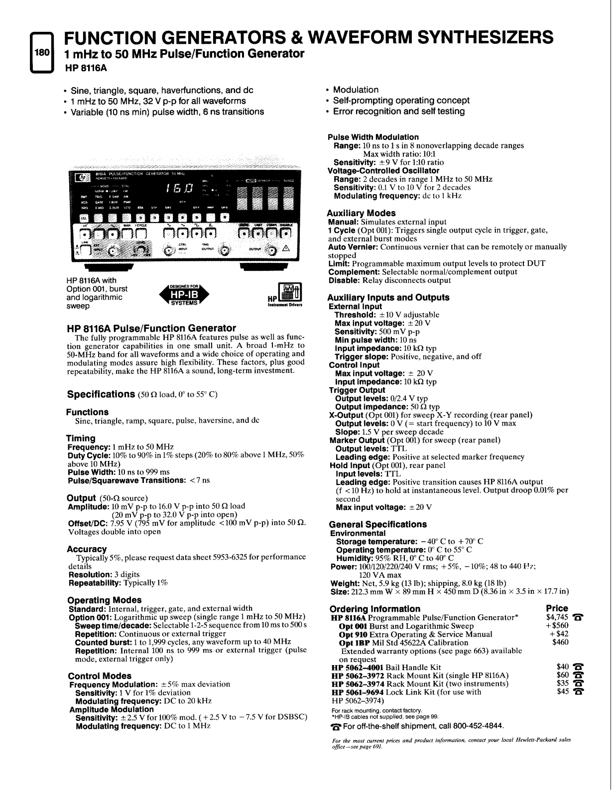 HP 8116a schematic