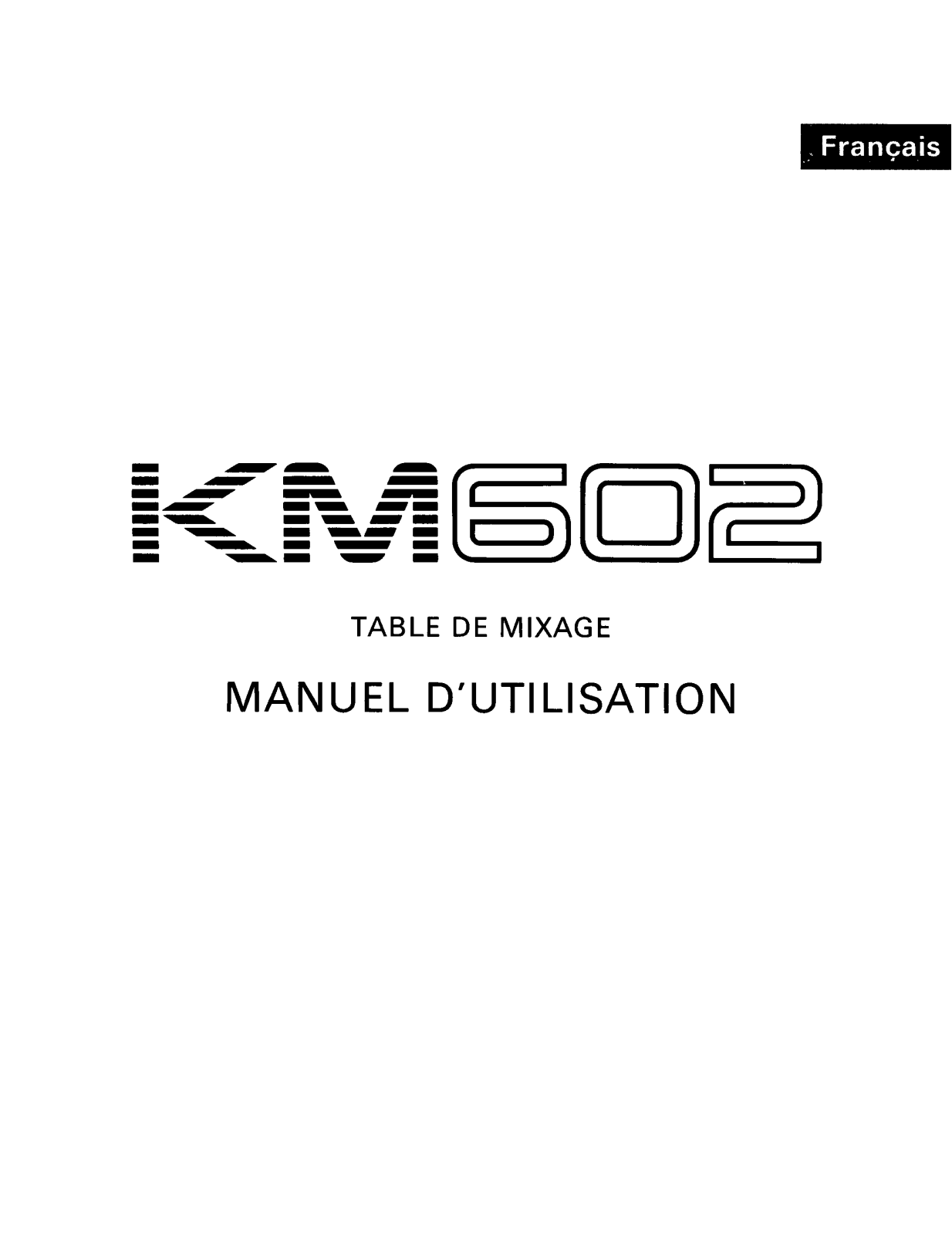 Yamaha KM602 User Guide