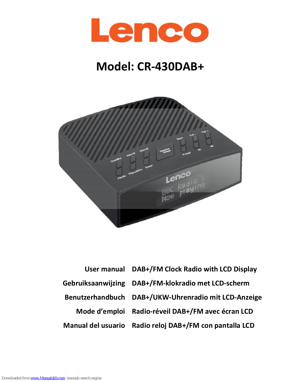 LENCO CR-430DAB+ User Manual