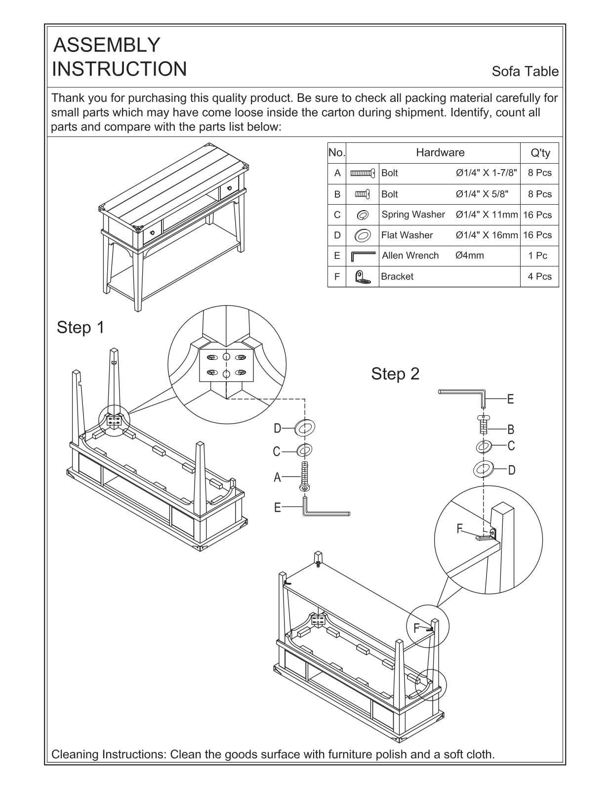 Foundstone W007992120 Assembly Instruction - ManualMachine.com