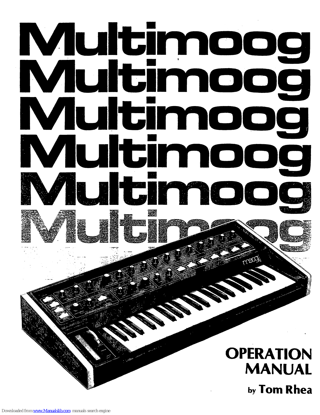 Multimoog Musical Instrument, Electronic Keyboard Operation Manual - ManualMachine.com