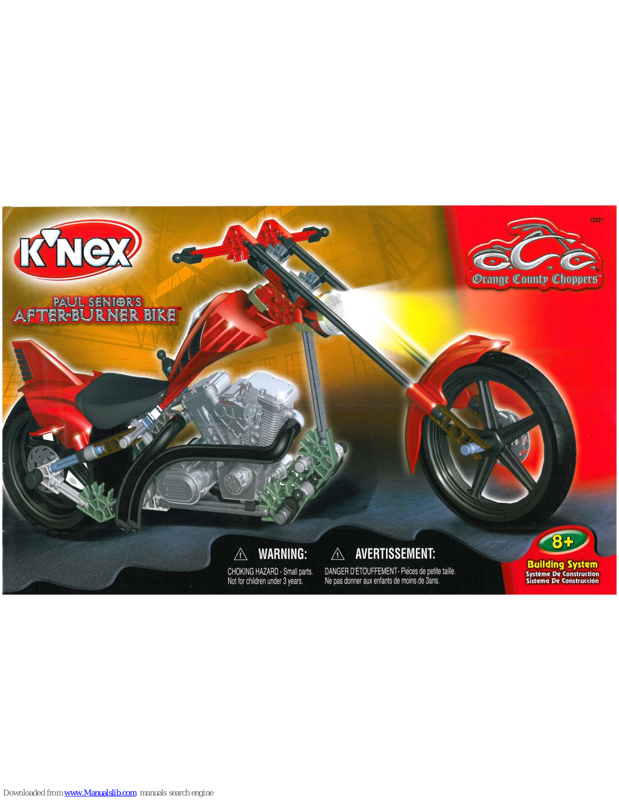 K'Nex Paul Senior's After Burner Bike 12021 Instruction Book