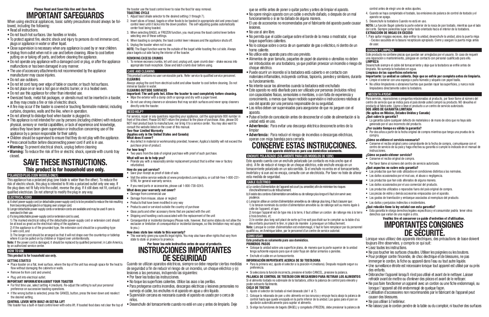 Black & Decker TR1278B, TR1278BD, TR1278TRM, TR1278RM, TR1278W User Manual