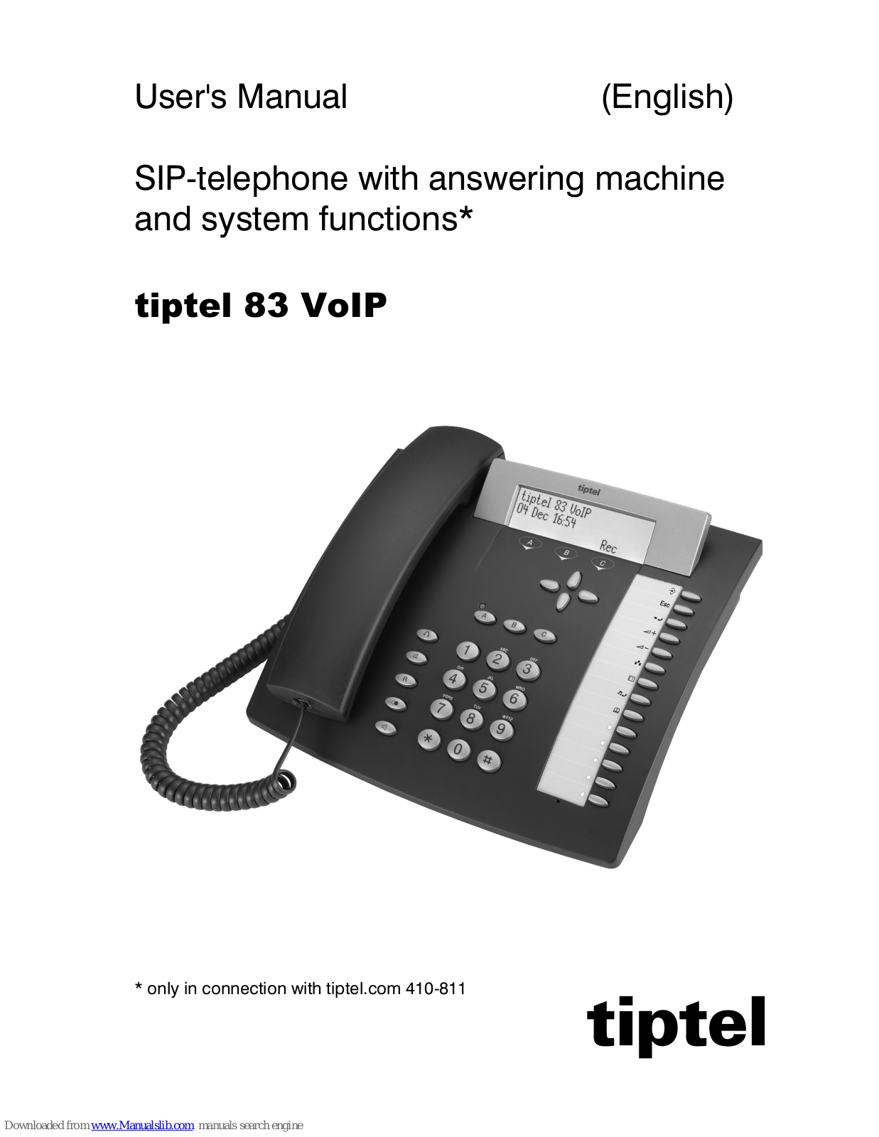 TIPTEL 83 VoIP User Manual