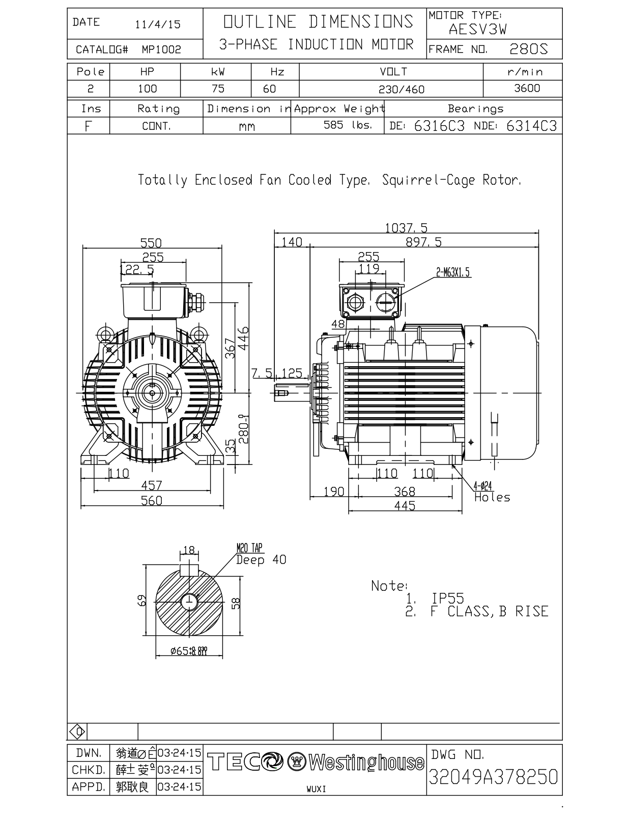 Teco MP1002 Reference Drawing