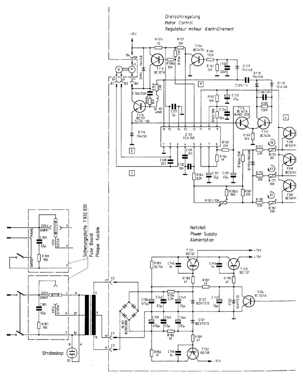 Thorens TD-126 Mk3 Schematic