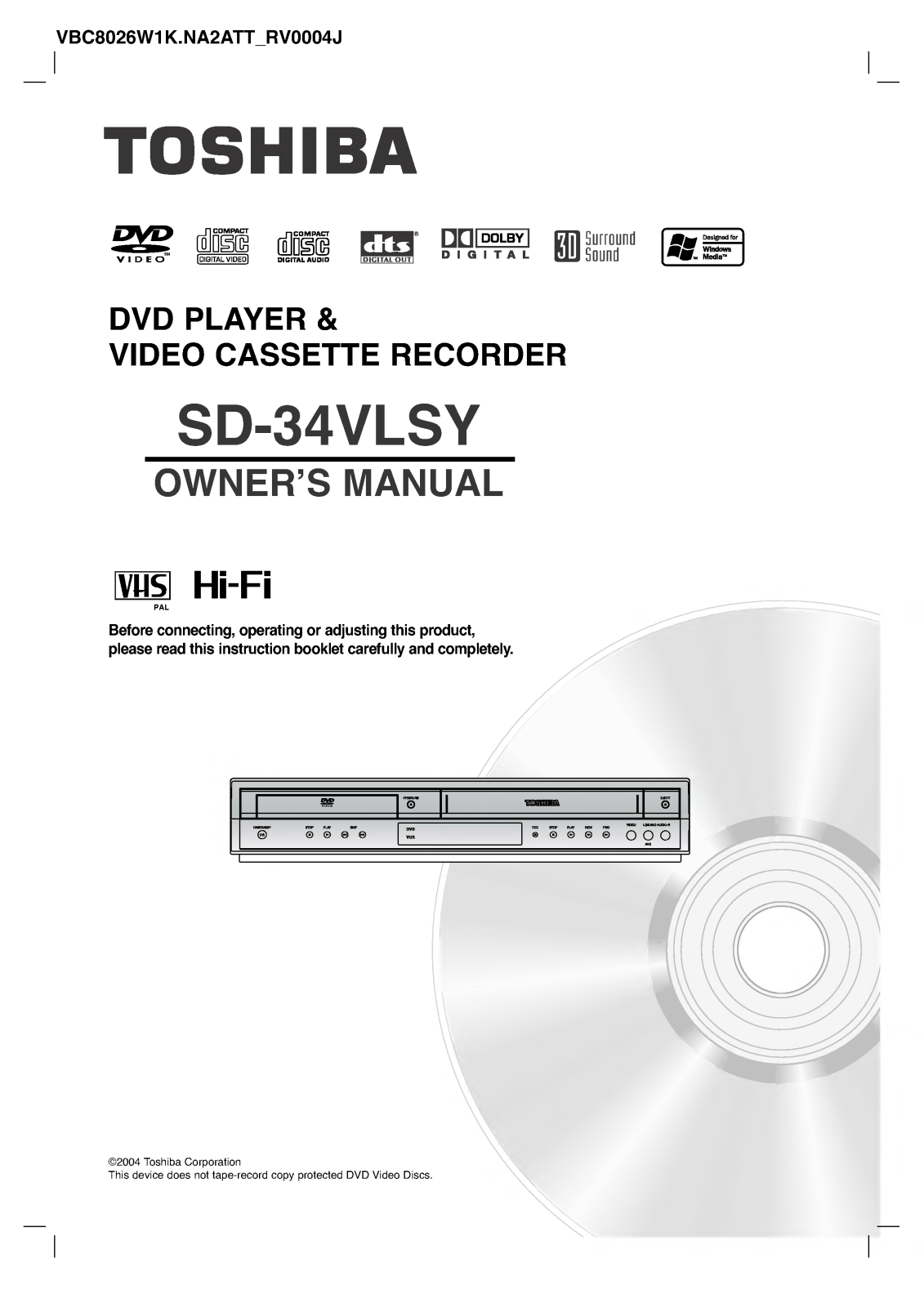 LG SD-34VL-S-TY User Manual