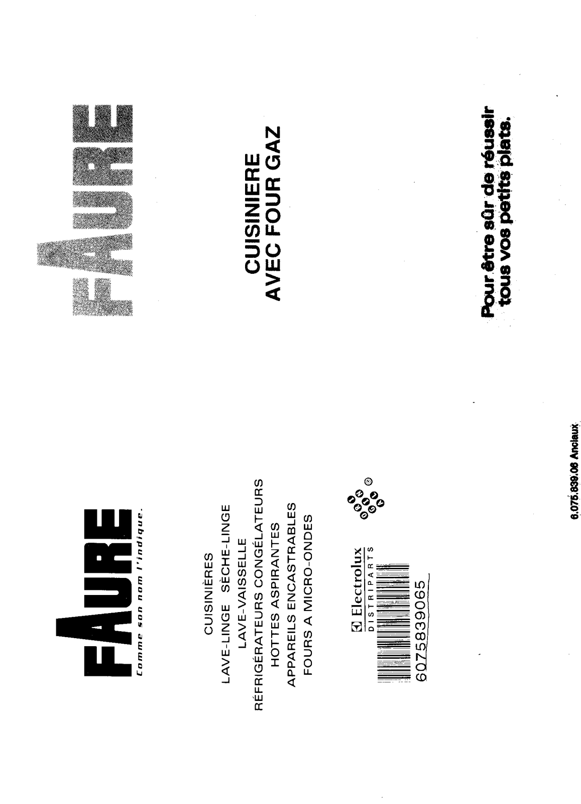 Faure CCG627C, CCG626M, CCG617C User Manual