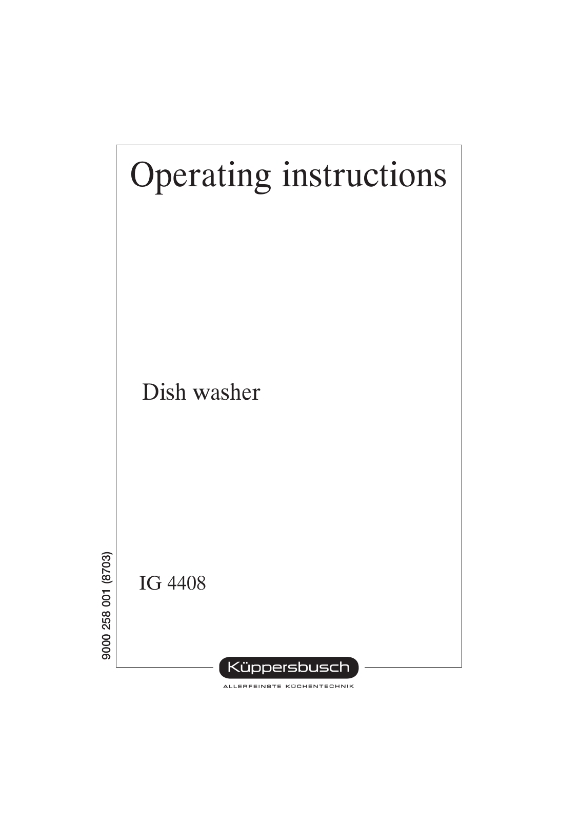 Kuppersbusch IG 4408.1 Instruction Manual